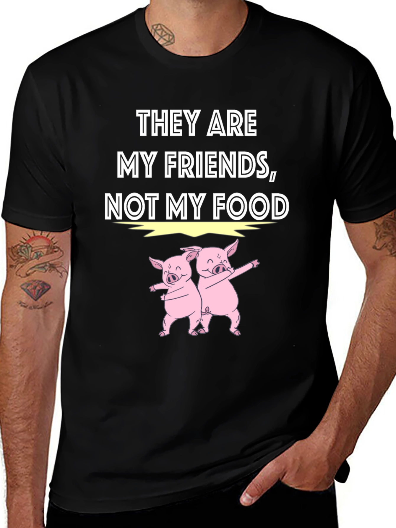 Vegan Pig Friends Graphic Tee