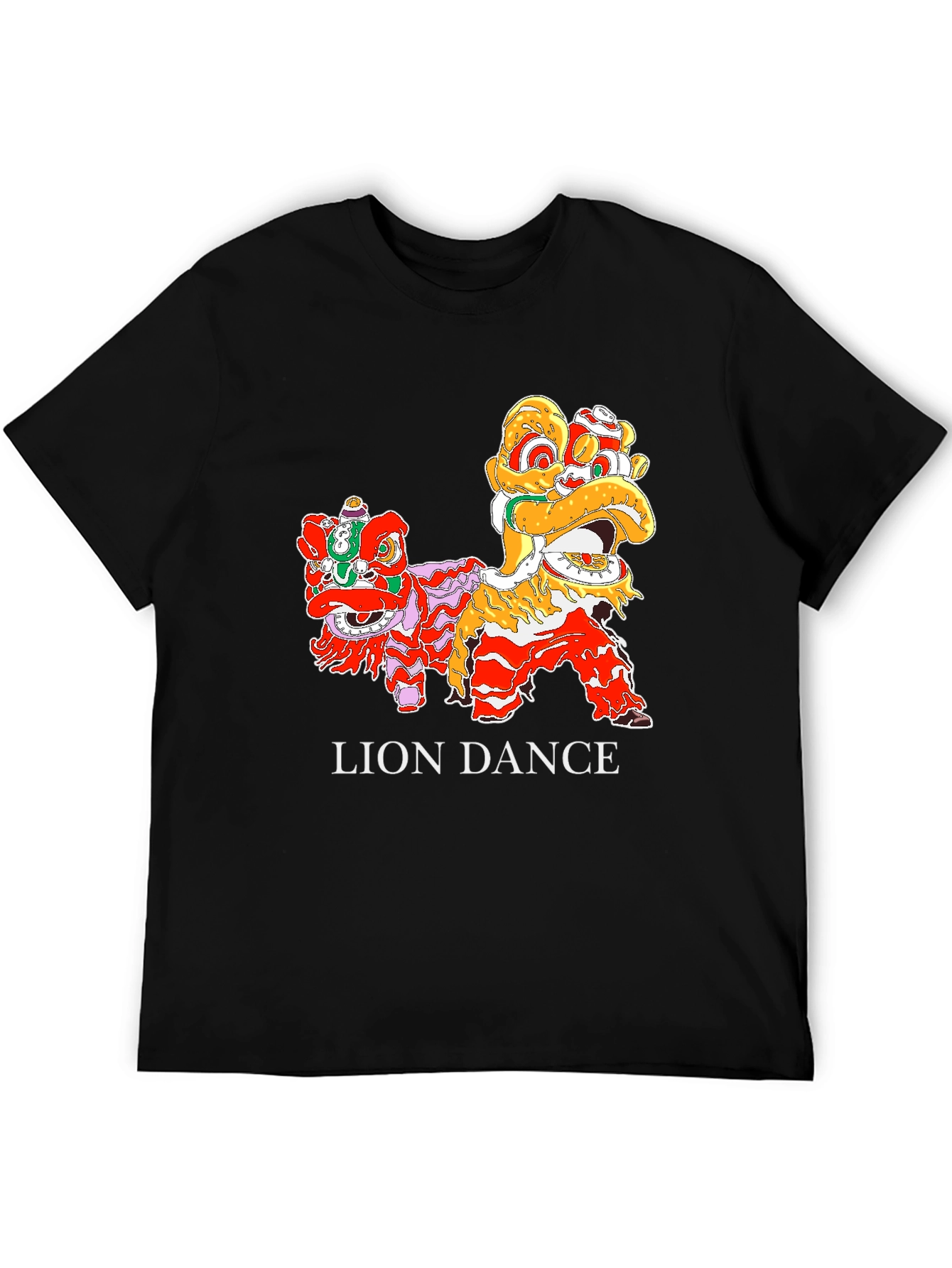 Lion Dance Graphic Tee -  Cultural Celebration Shirt