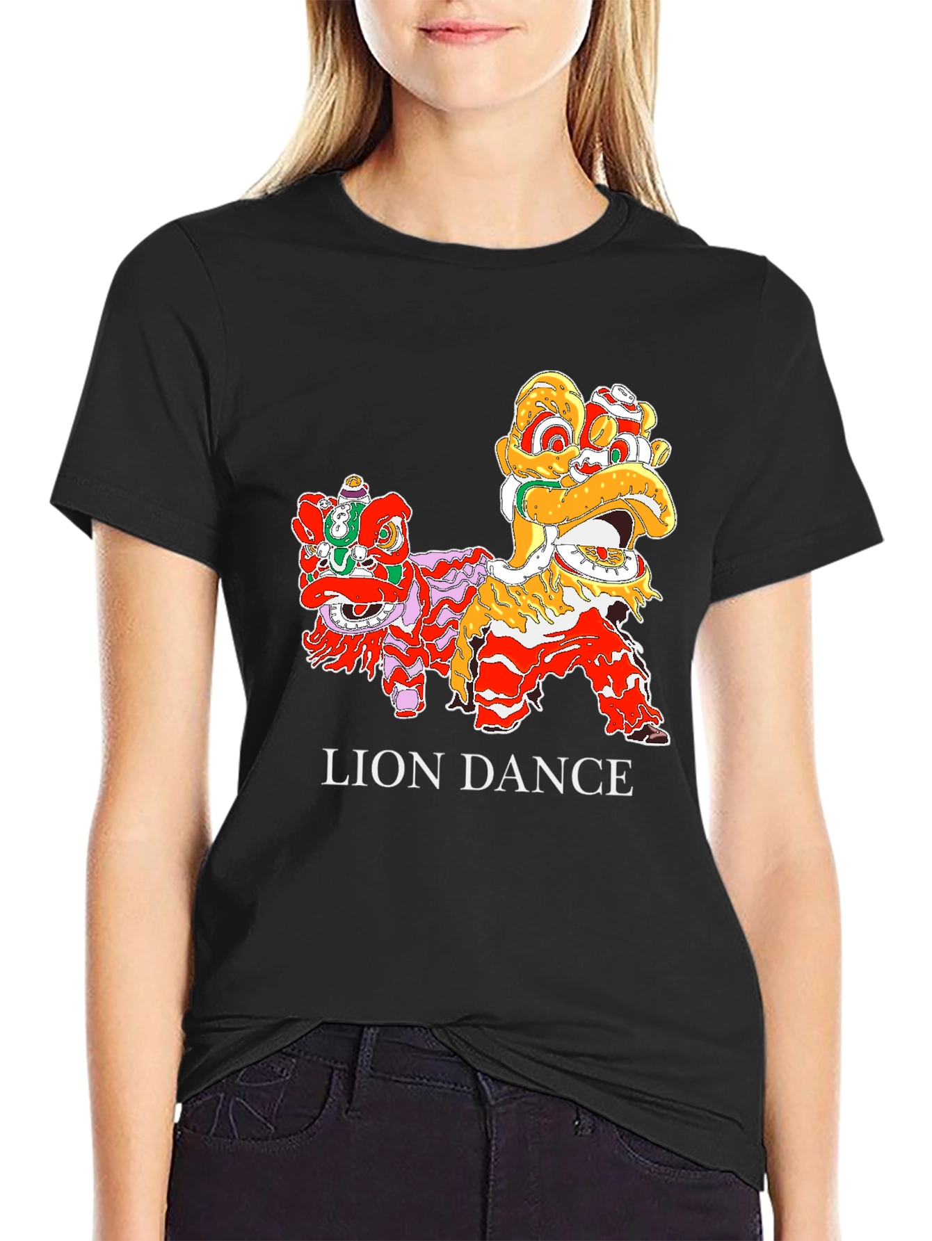 Lion Dance Graphic Tee -  Cultural Celebration Shirt