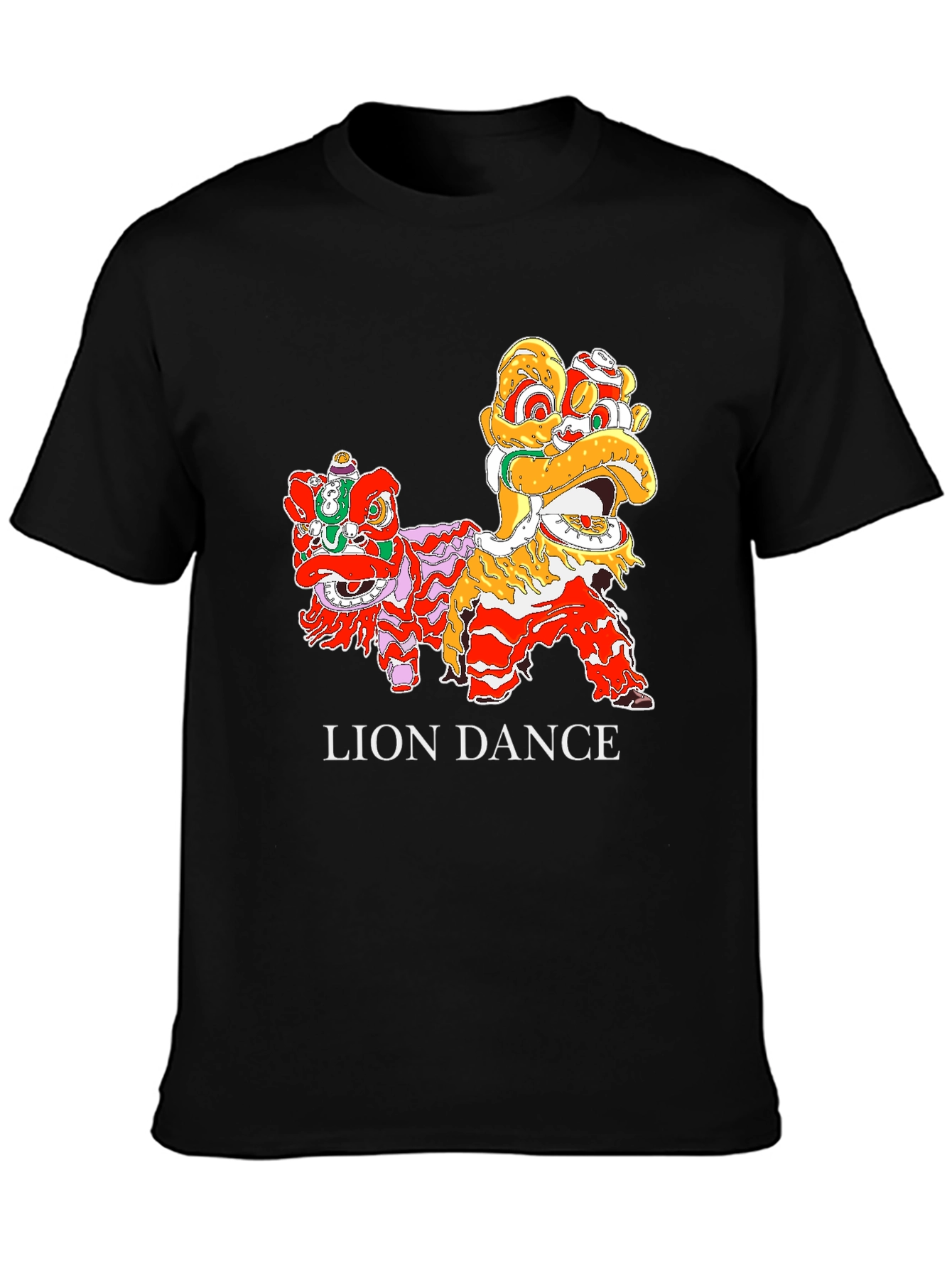 Lion Dance Graphic Tee -  Cultural Celebration Shirt