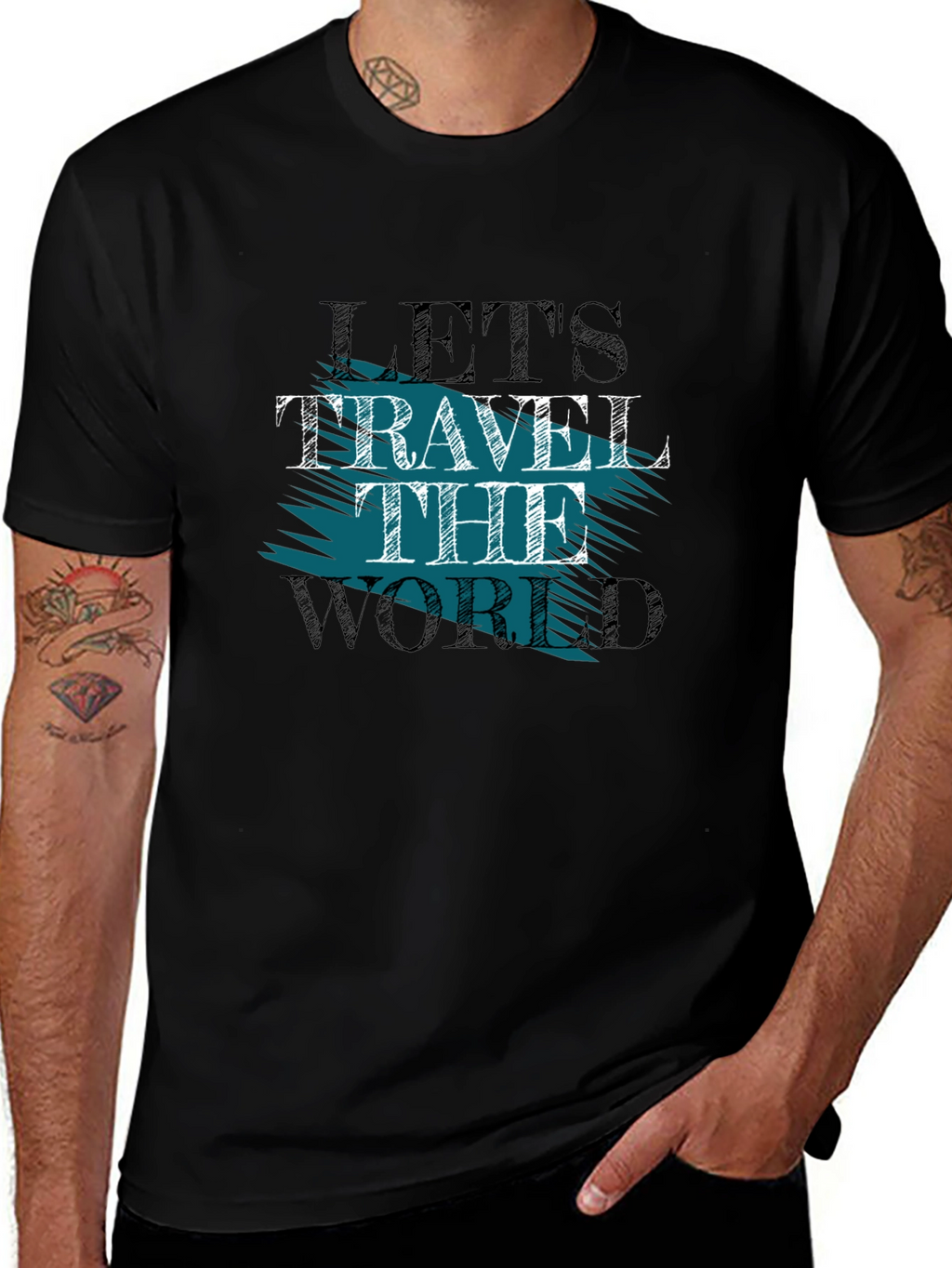 Lets Travel the World Graphic T-Shirt