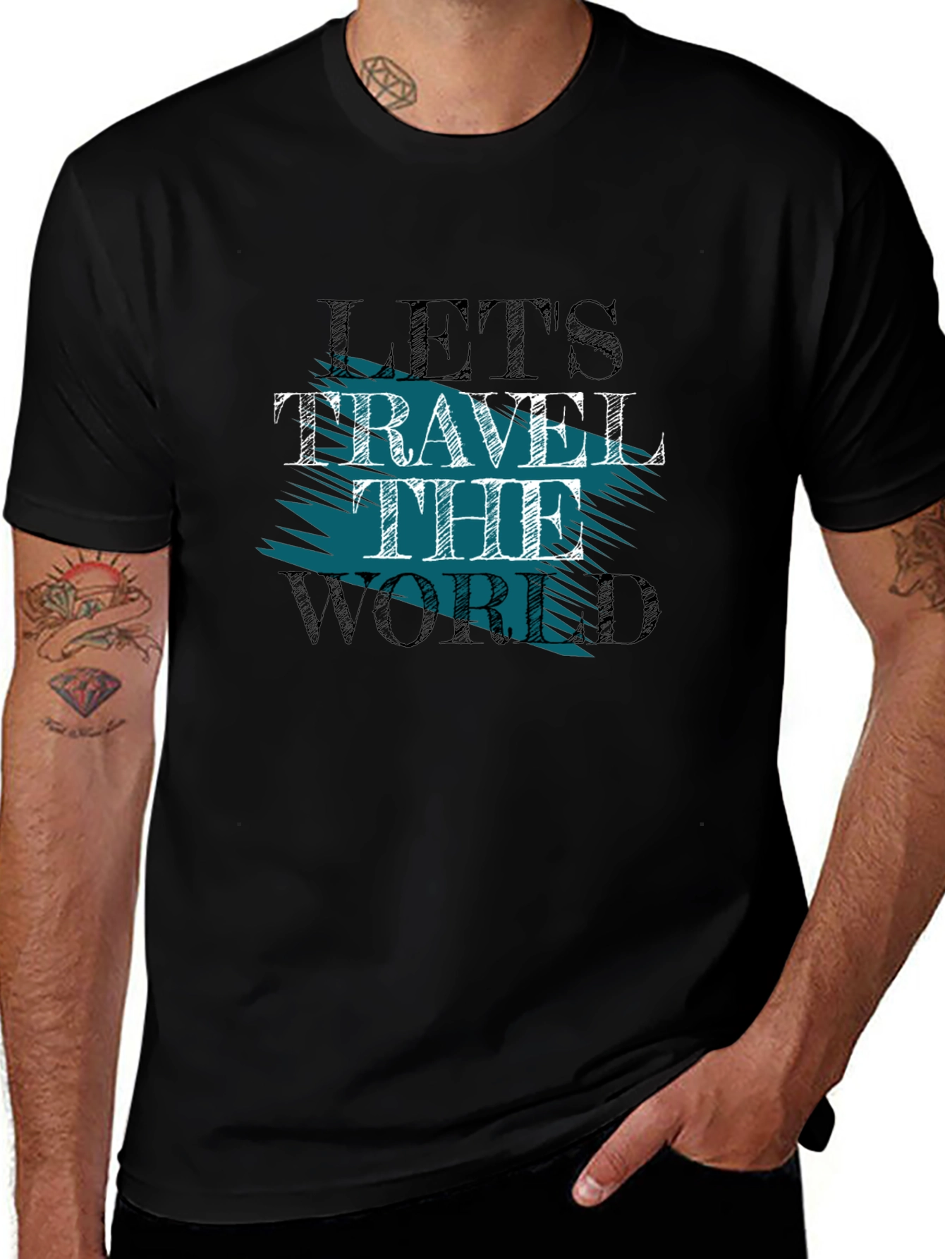 Lets Travel the World Graphic T-Shirt