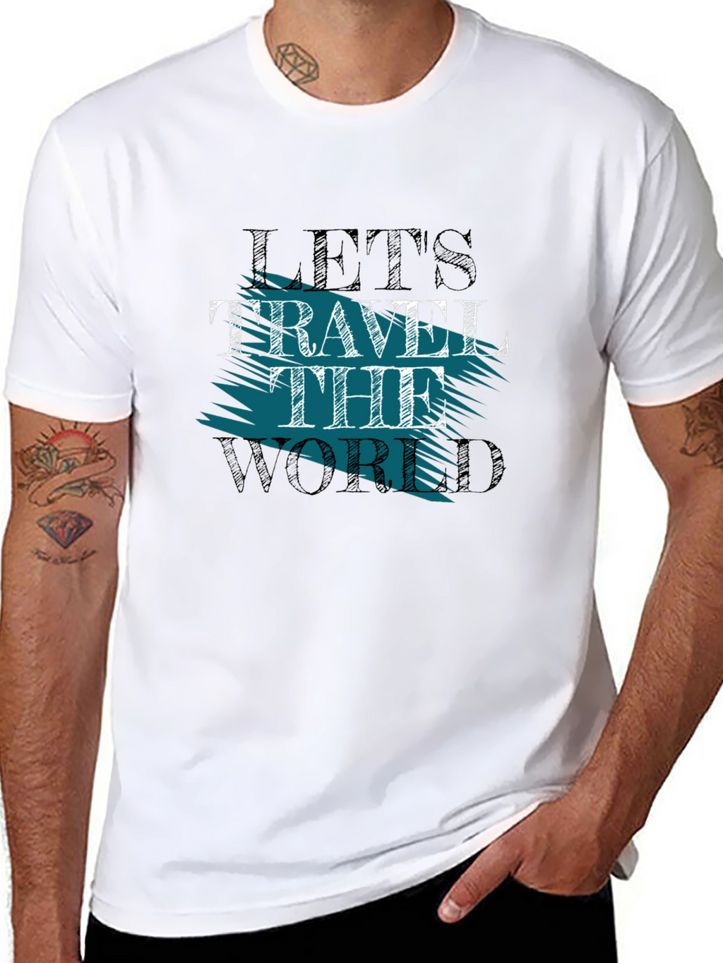 Lets Travel the World Graphic T-Shirt