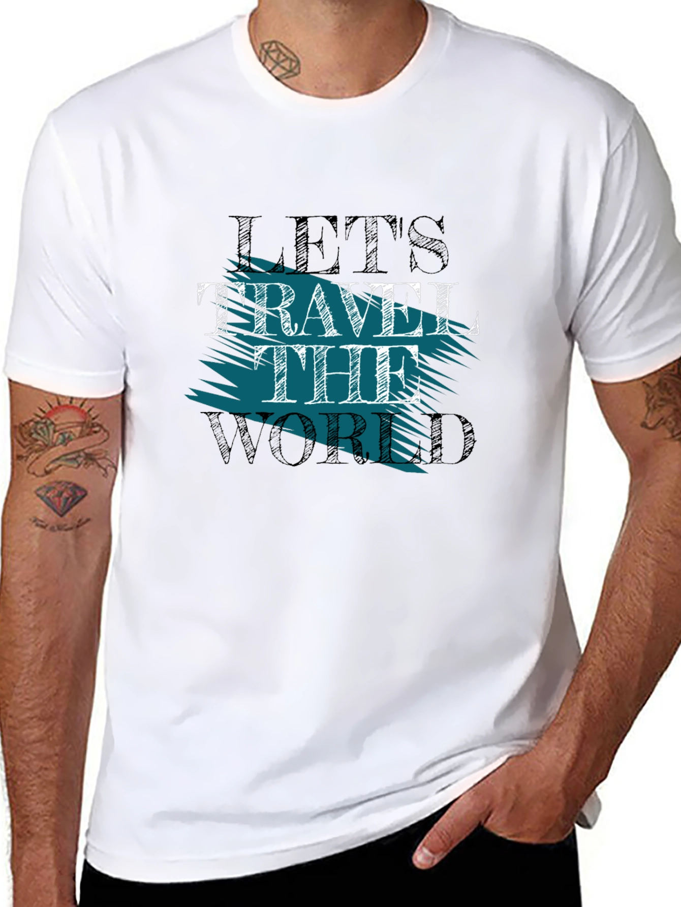 Lets Travel the World Graphic T-Shirt
