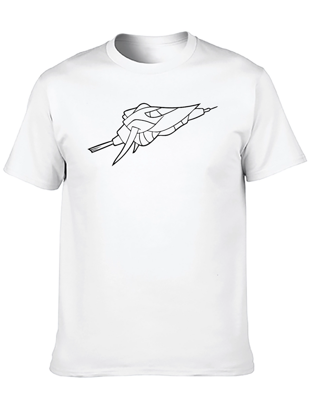 Sci-Fi Spaceship Black Graphic Tee