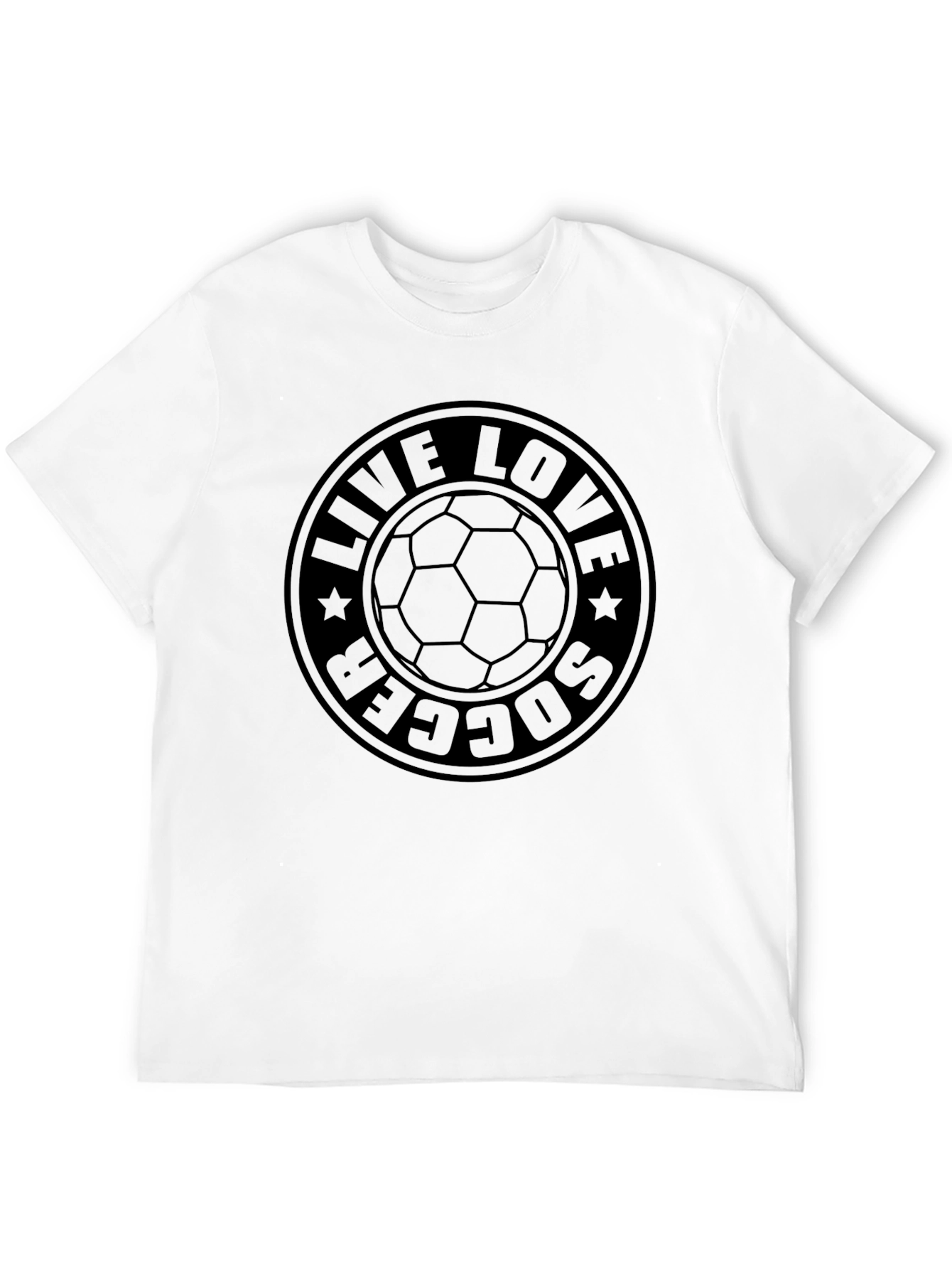 Live Love Soccer Black Graphic Tee Shirt