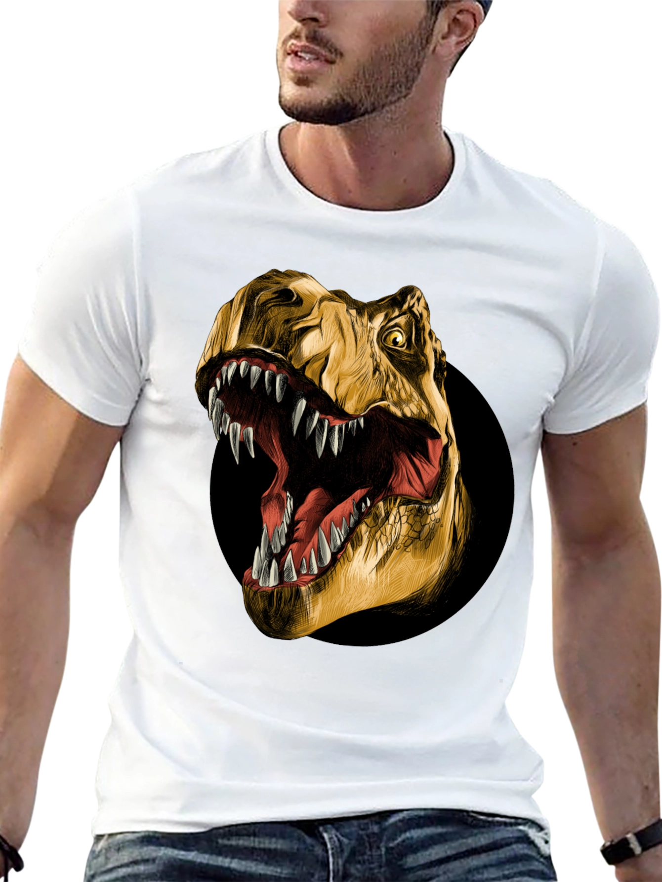 Roaring T-Rex Graphic Tee - Black