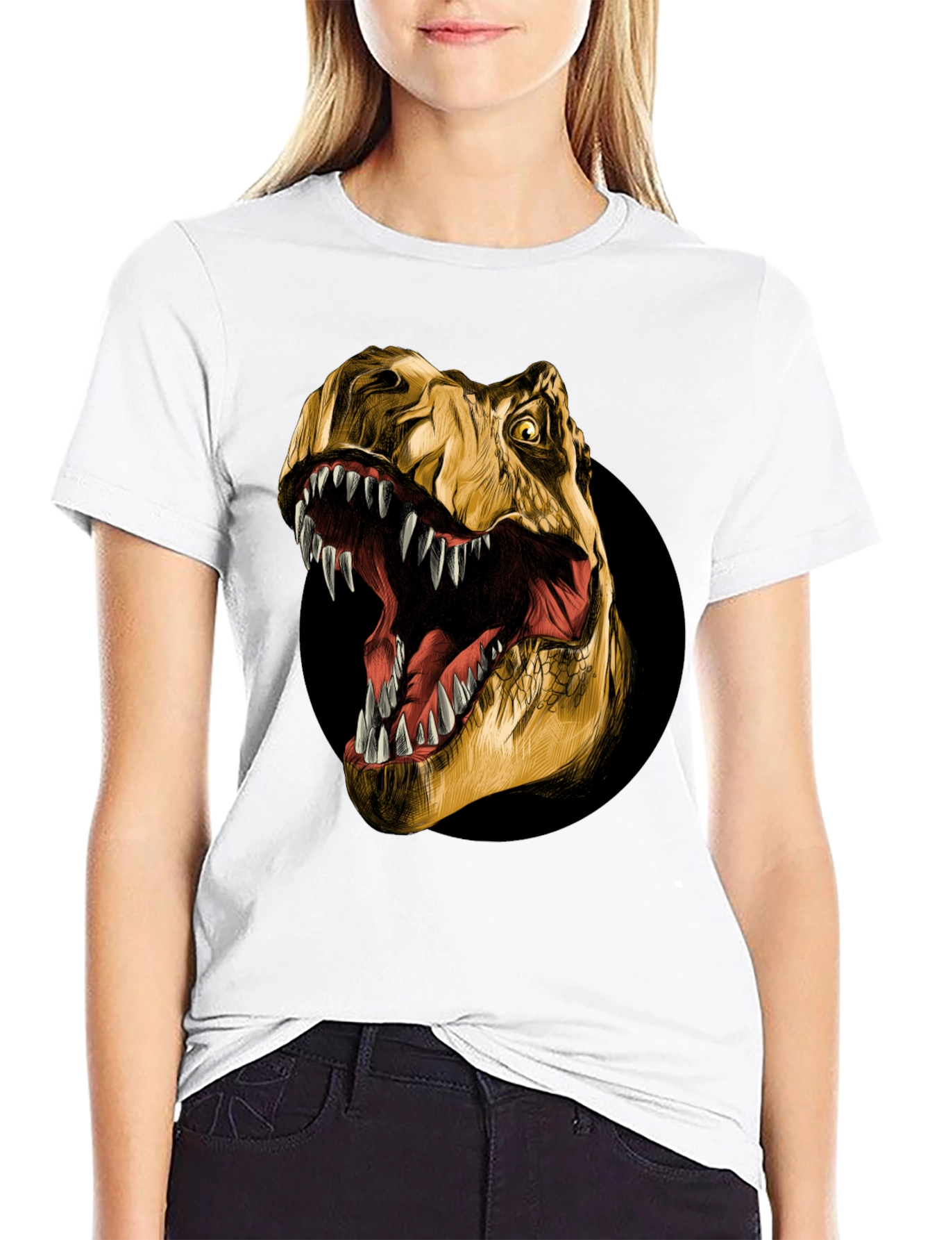 Roaring T-Rex Graphic Tee - Black