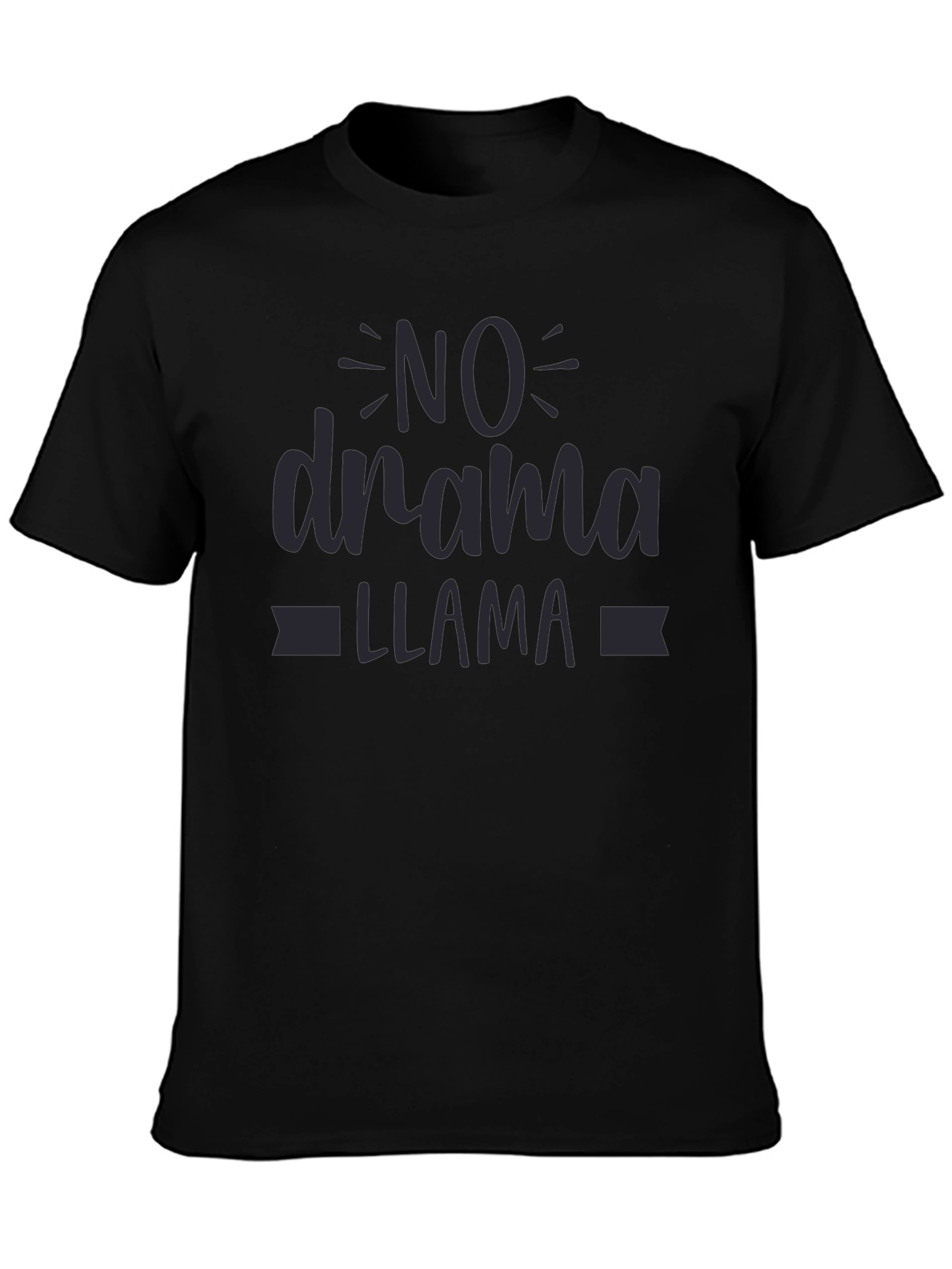 No Drama Llama Black Graphic Tee