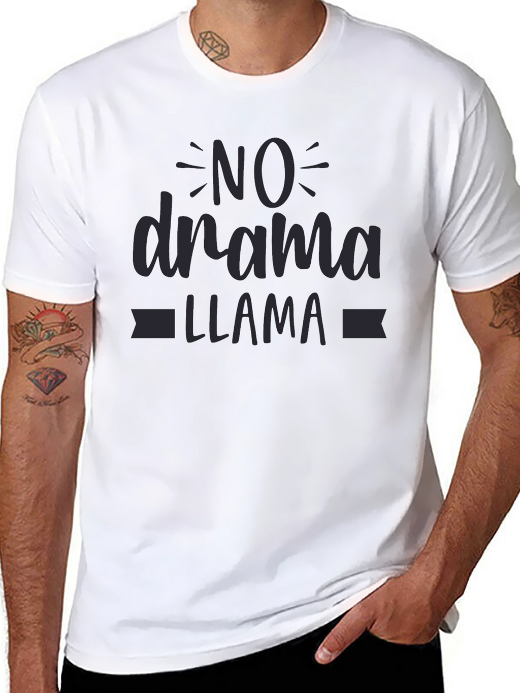 No Drama Llama Black Graphic Tee