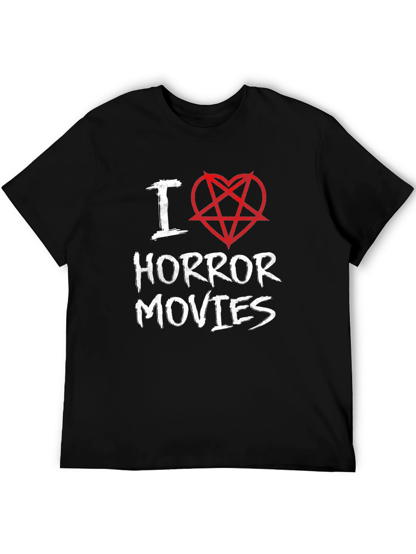 I Heart Horror Movies Graphic Tee - Black