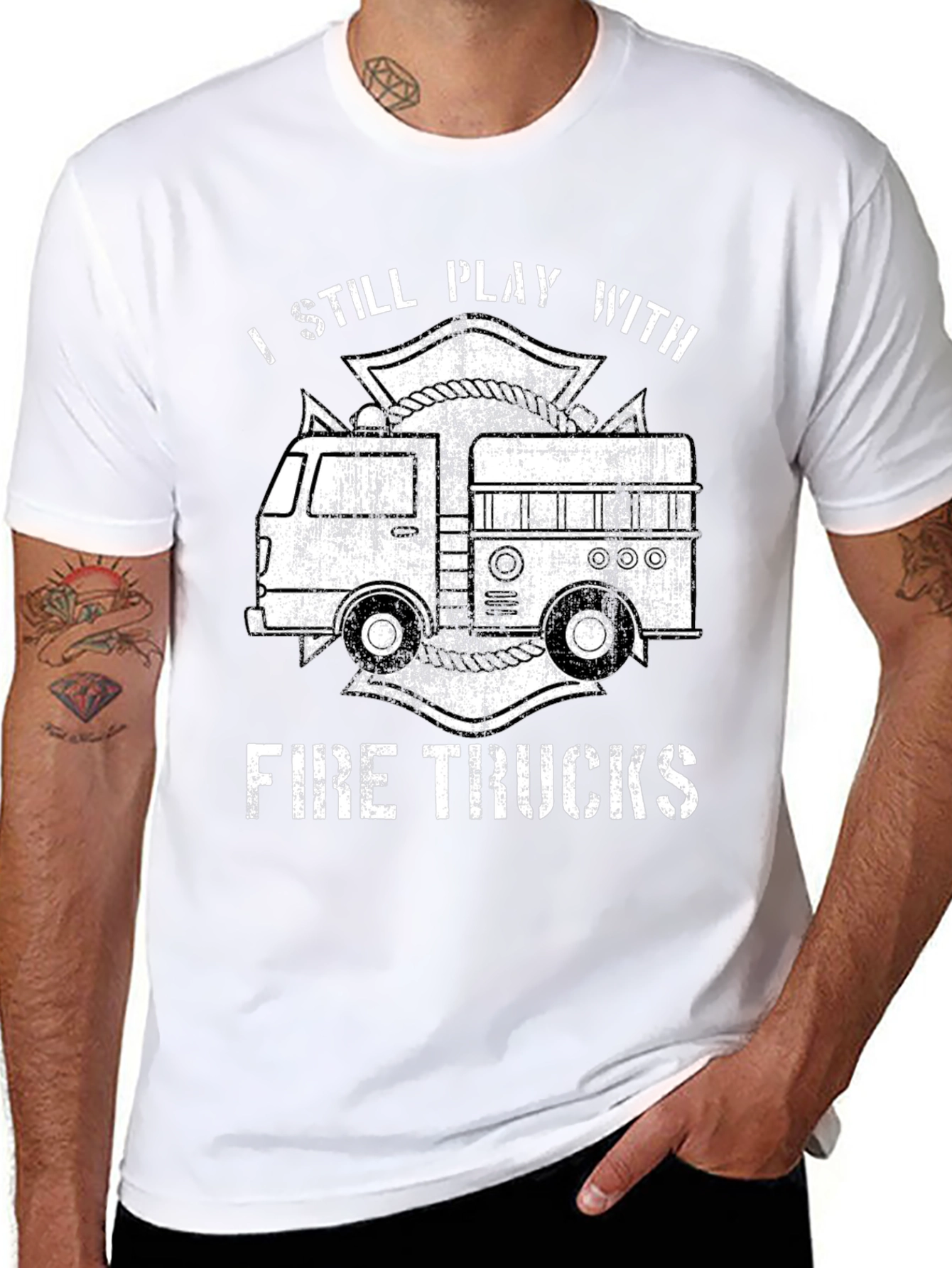 I Still Play With Fire Trucks T-Shirt