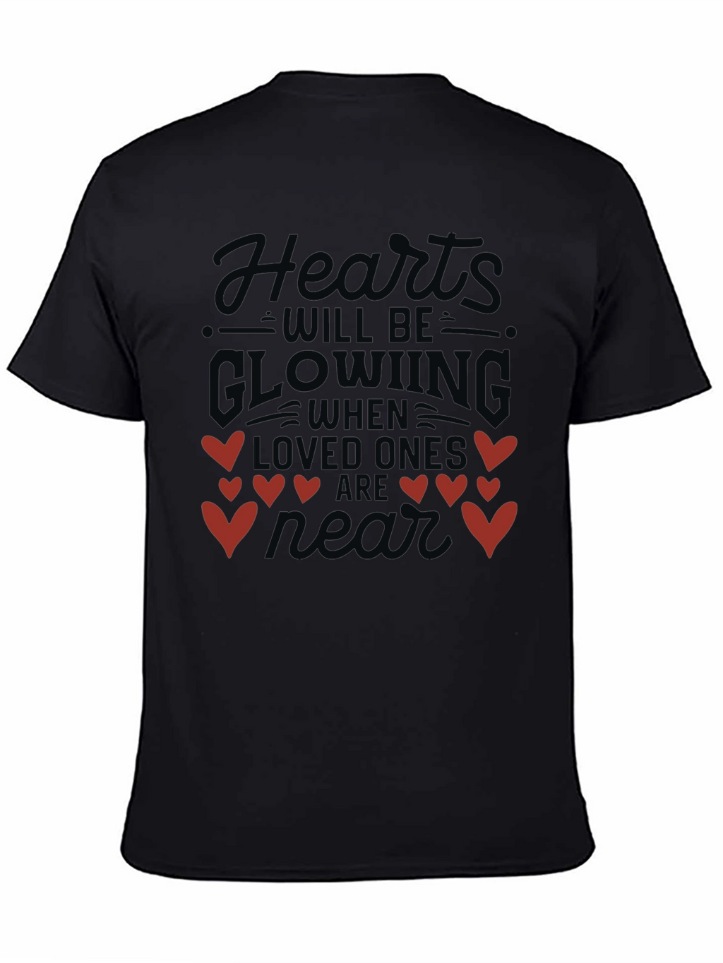 Hearts Glowing Valentines Day T-Shirt
