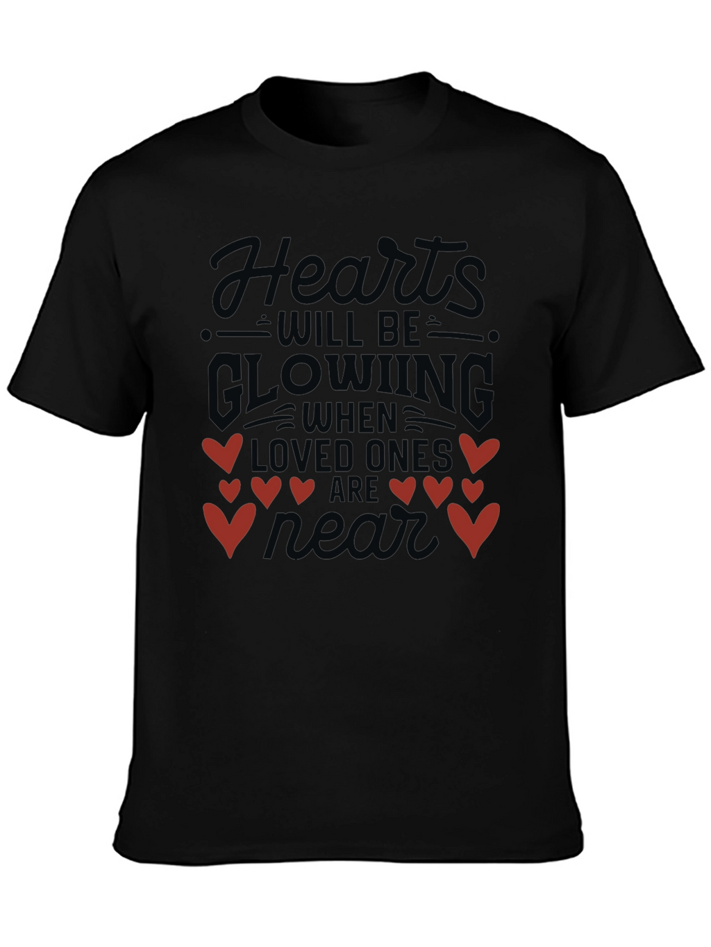 Hearts Glowing Valentines Day T-Shirt