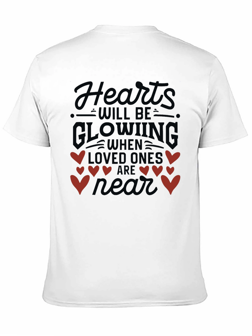 Hearts Glowing Valentines Day T-Shirt