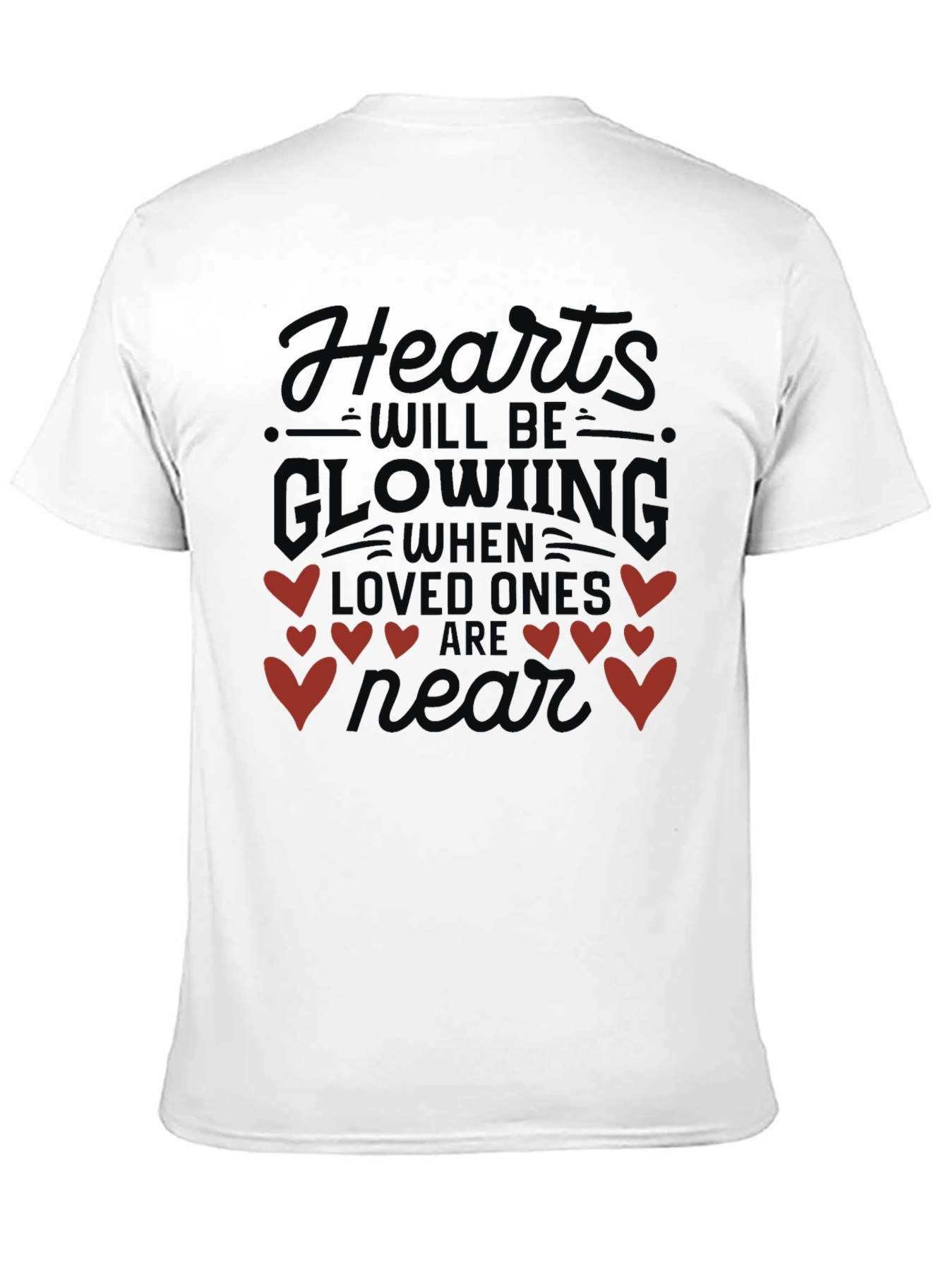 Hearts Glowing Valentines Day T-Shirt