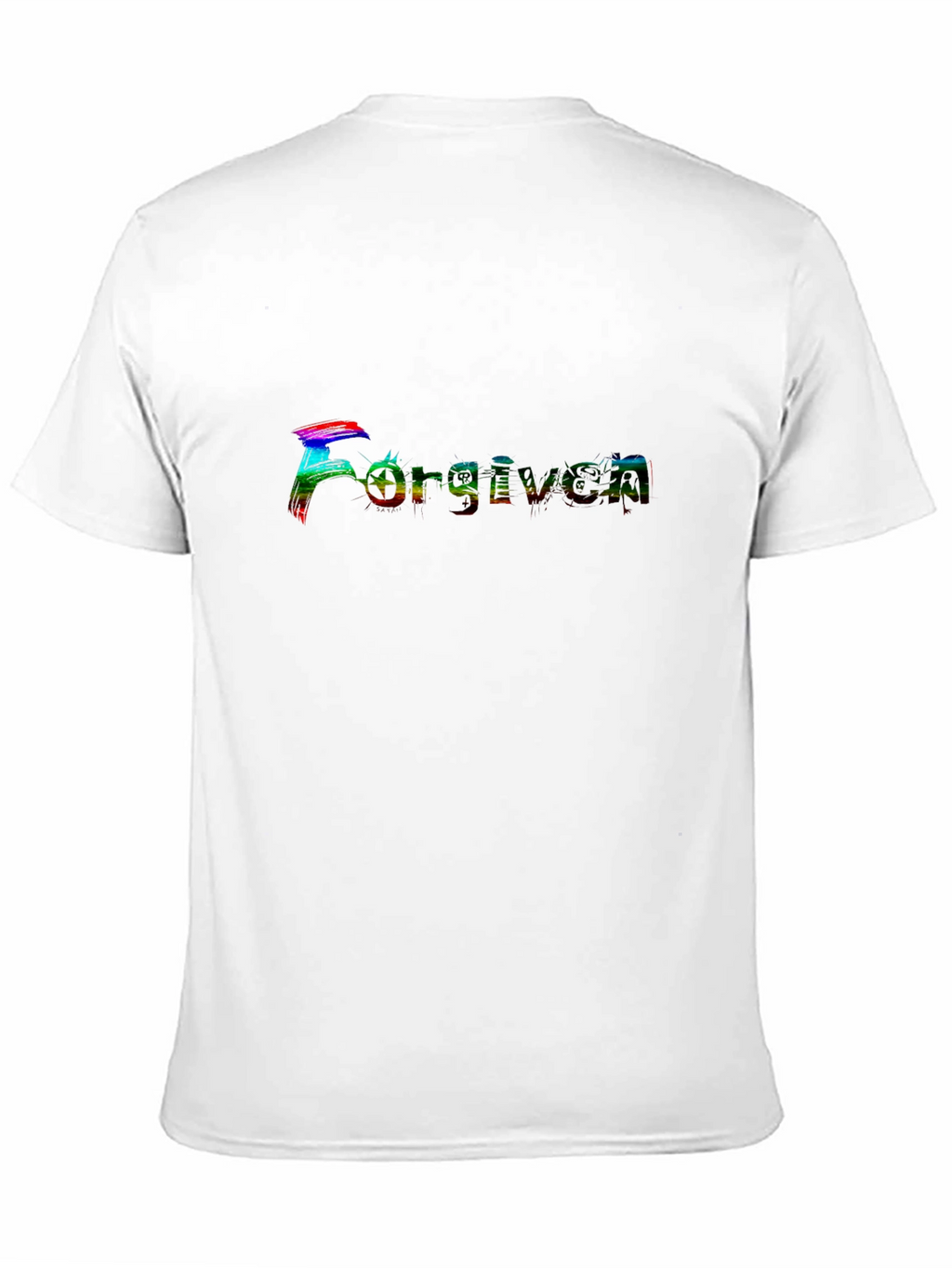 Forgiven Rainbow Graphic Black T-Shirt
