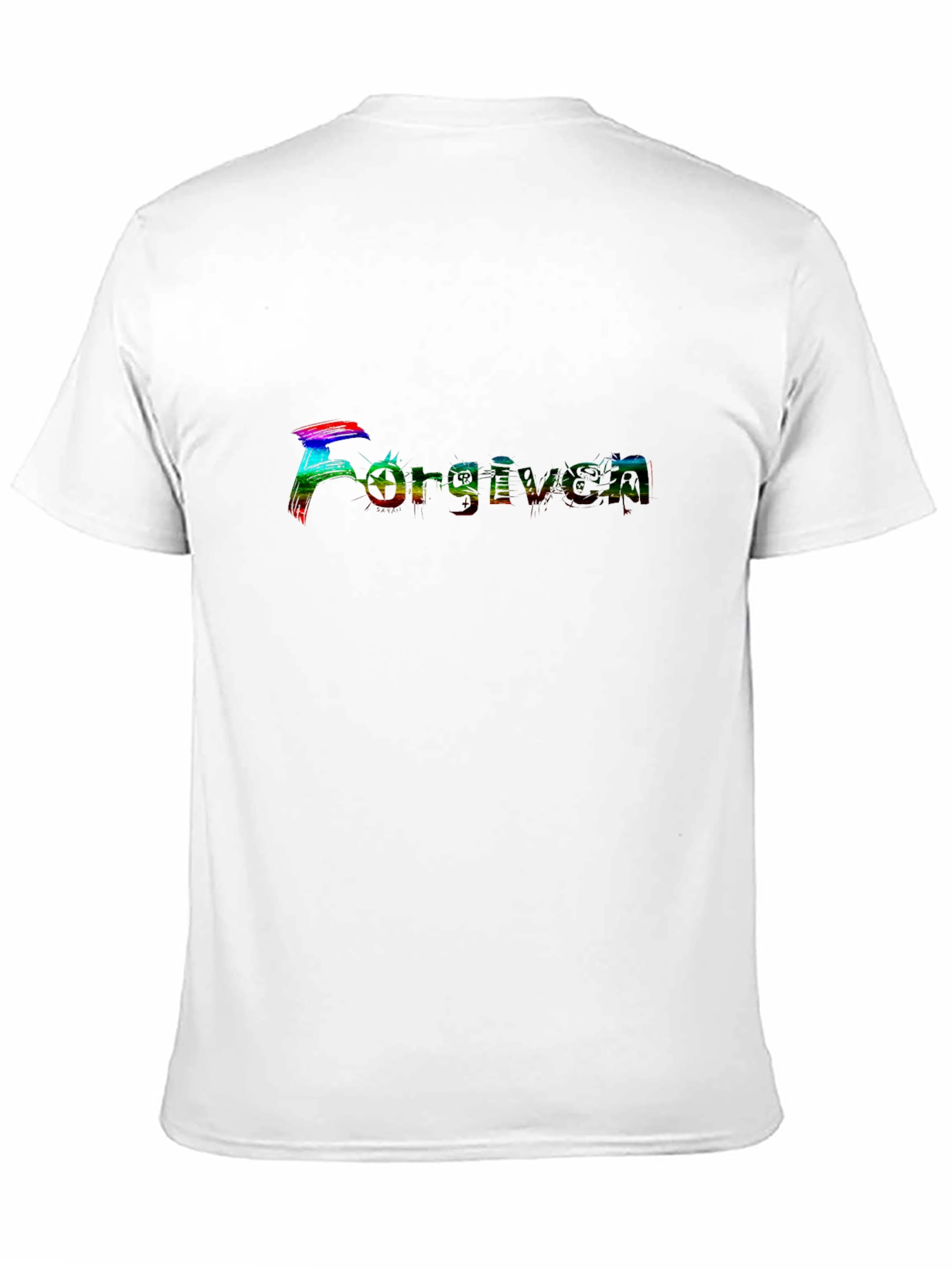 Forgiven Rainbow Graphic Black T-Shirt
