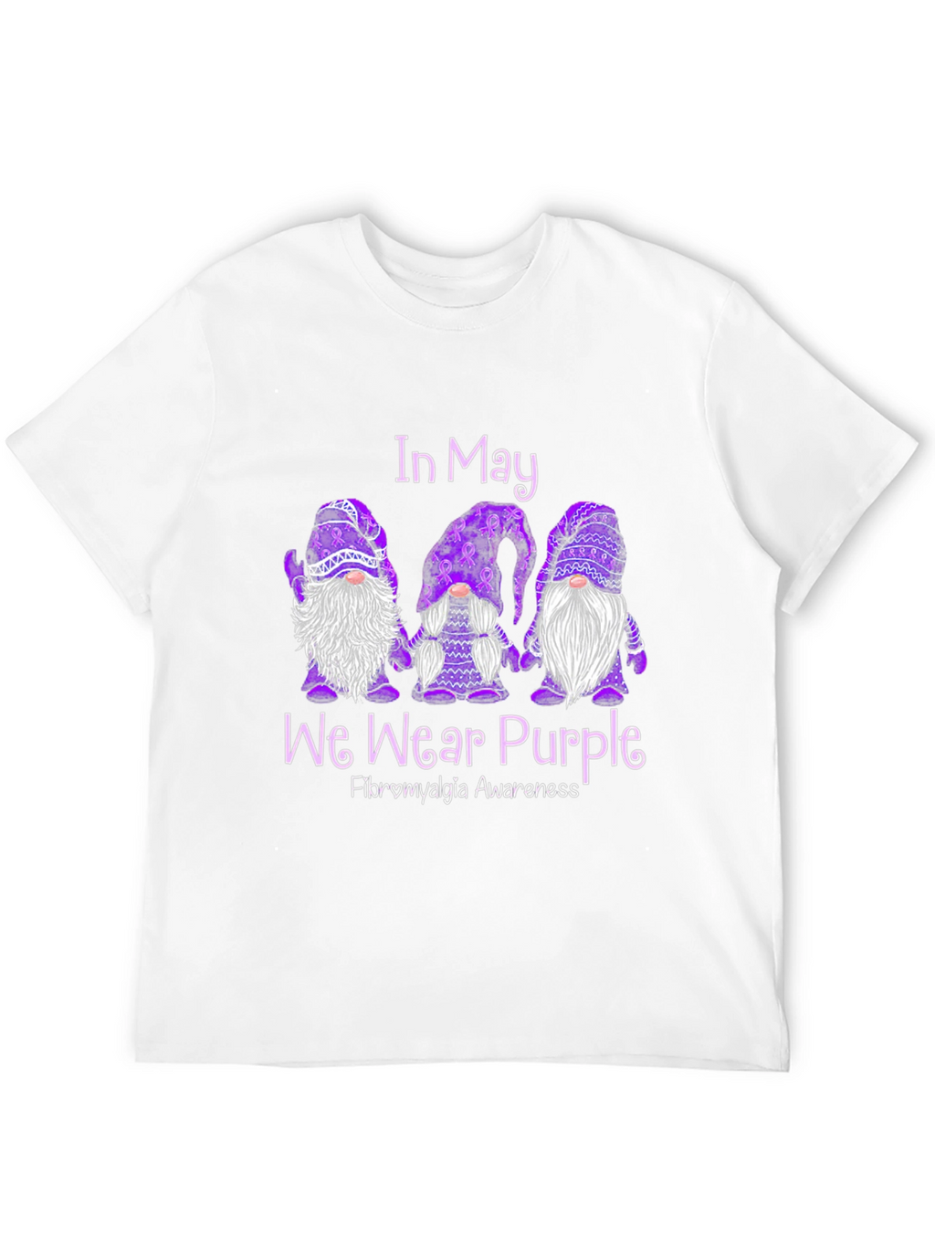 Fibromyalgia Awareness Purple Gnome T-Shirt