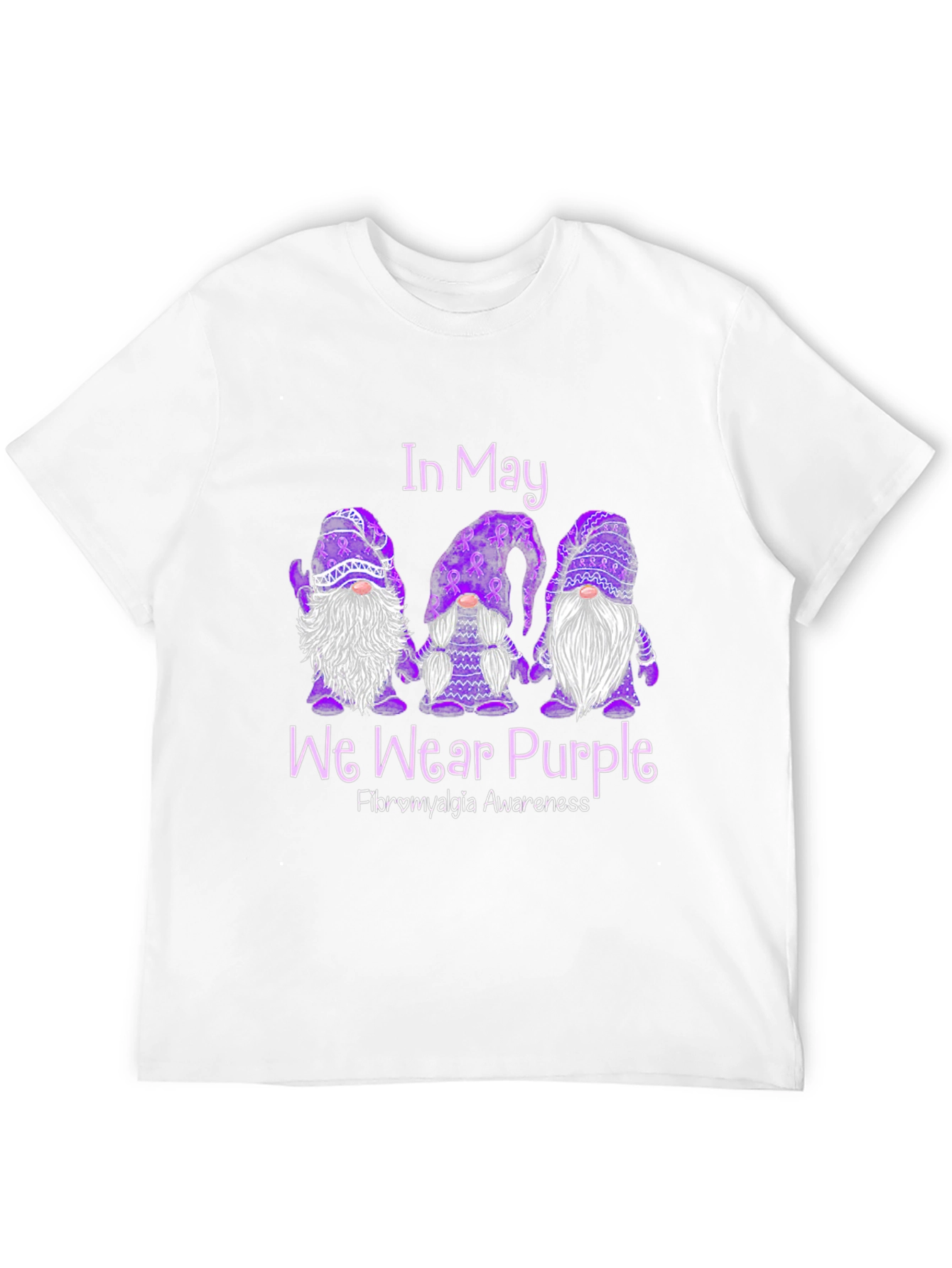 Fibromyalgia Awareness Purple Gnome T-Shirt