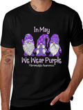 Fibromyalgia Awareness Purple Gnome T-Shirt
