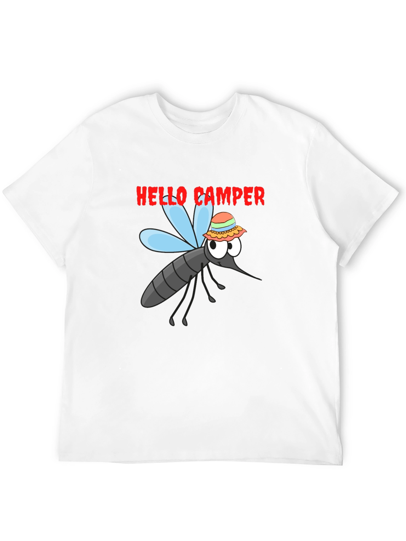 Hello Camper Mosquito Graphic Tee - Black