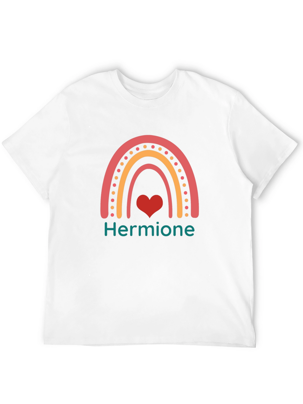 Hermione Rainbow Heart Black T-Shirt