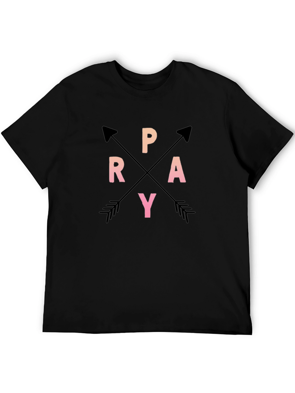 Pray Arrows Graphic Tee Black
