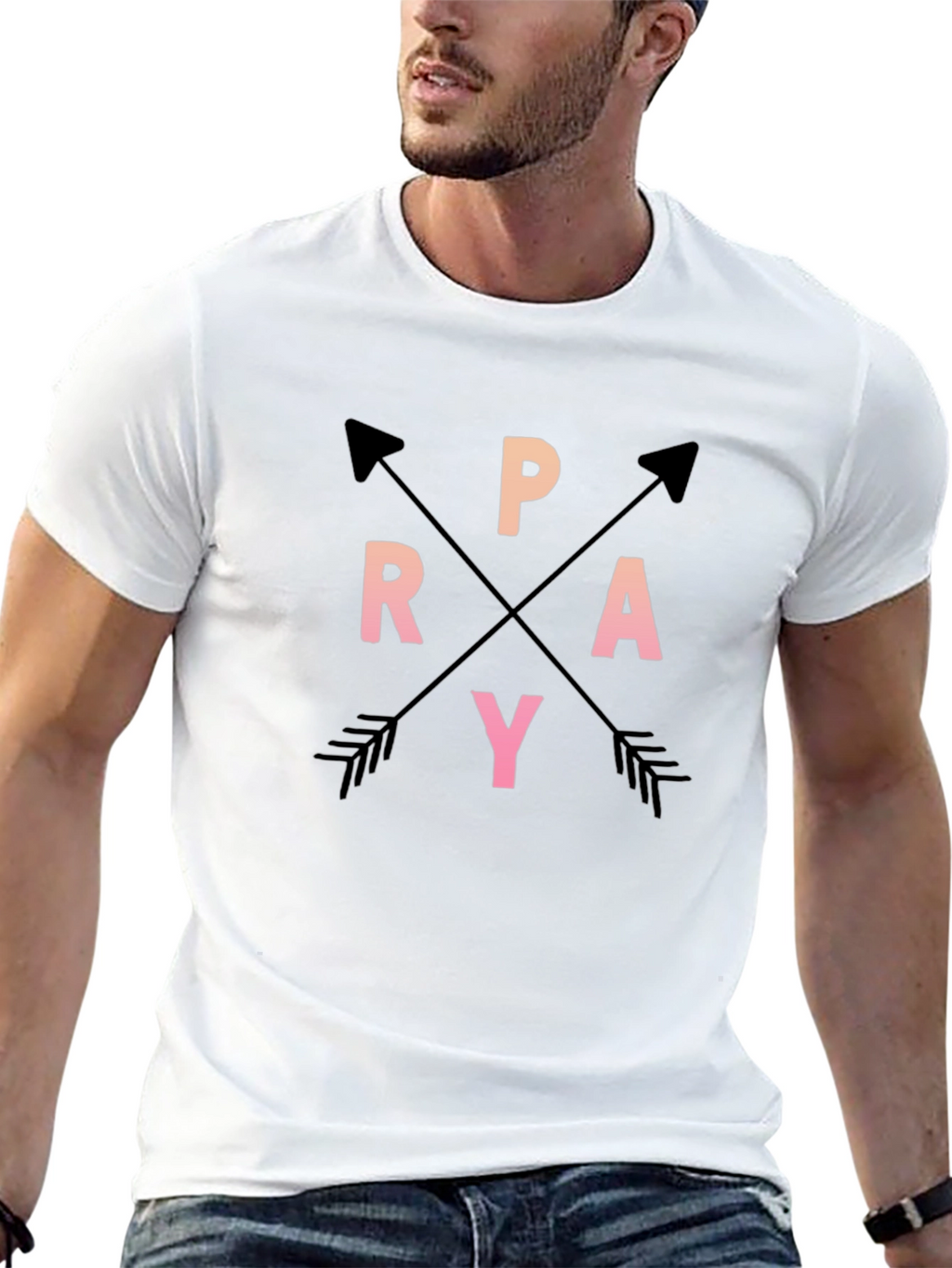 Pray Arrows Graphic Tee Black