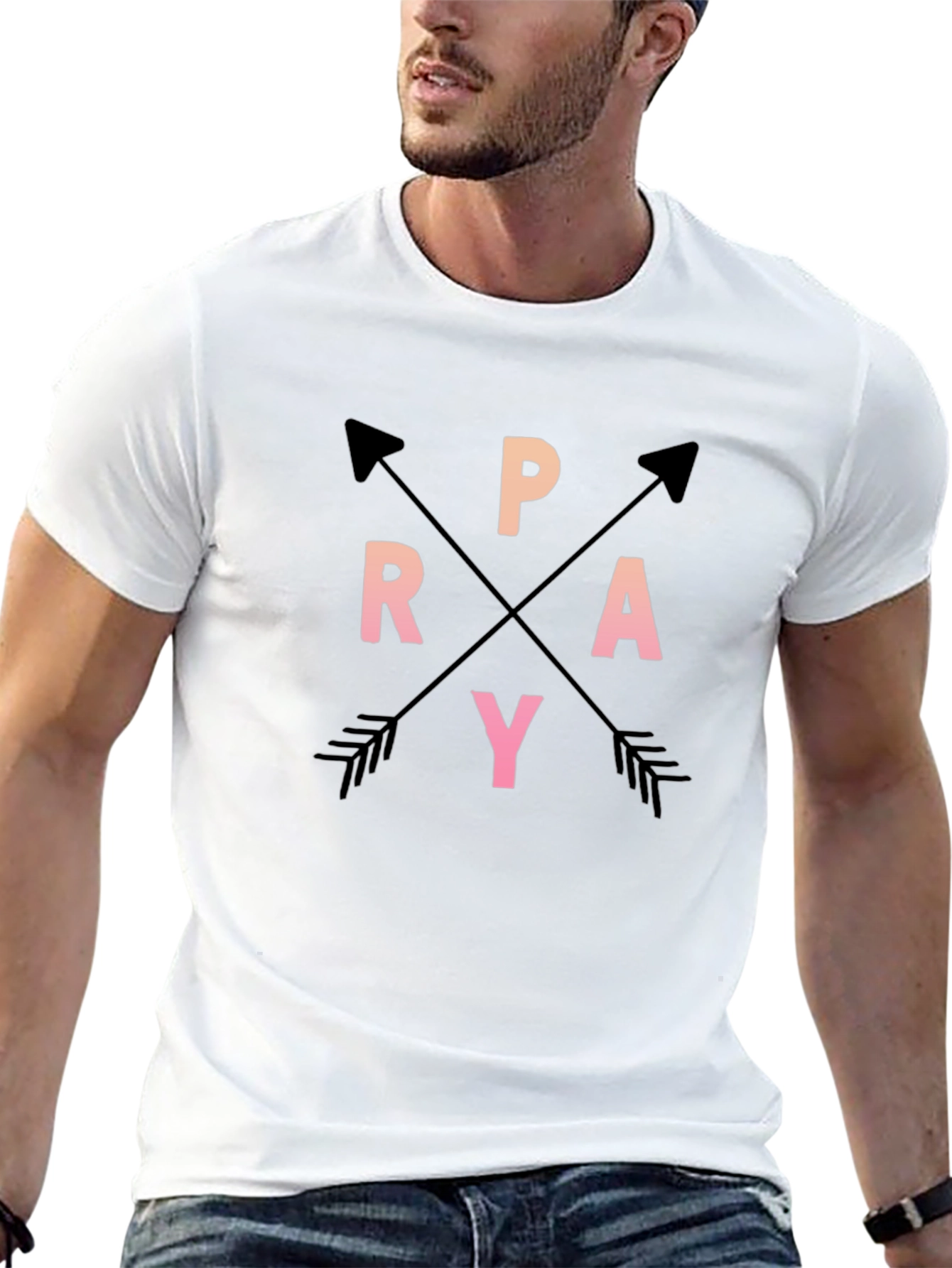 Pray Arrows Graphic Tee Black