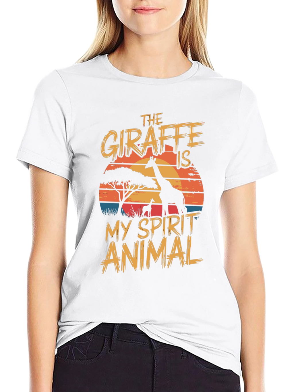 Giraffe Spirit Animal Graphic T-Shirt