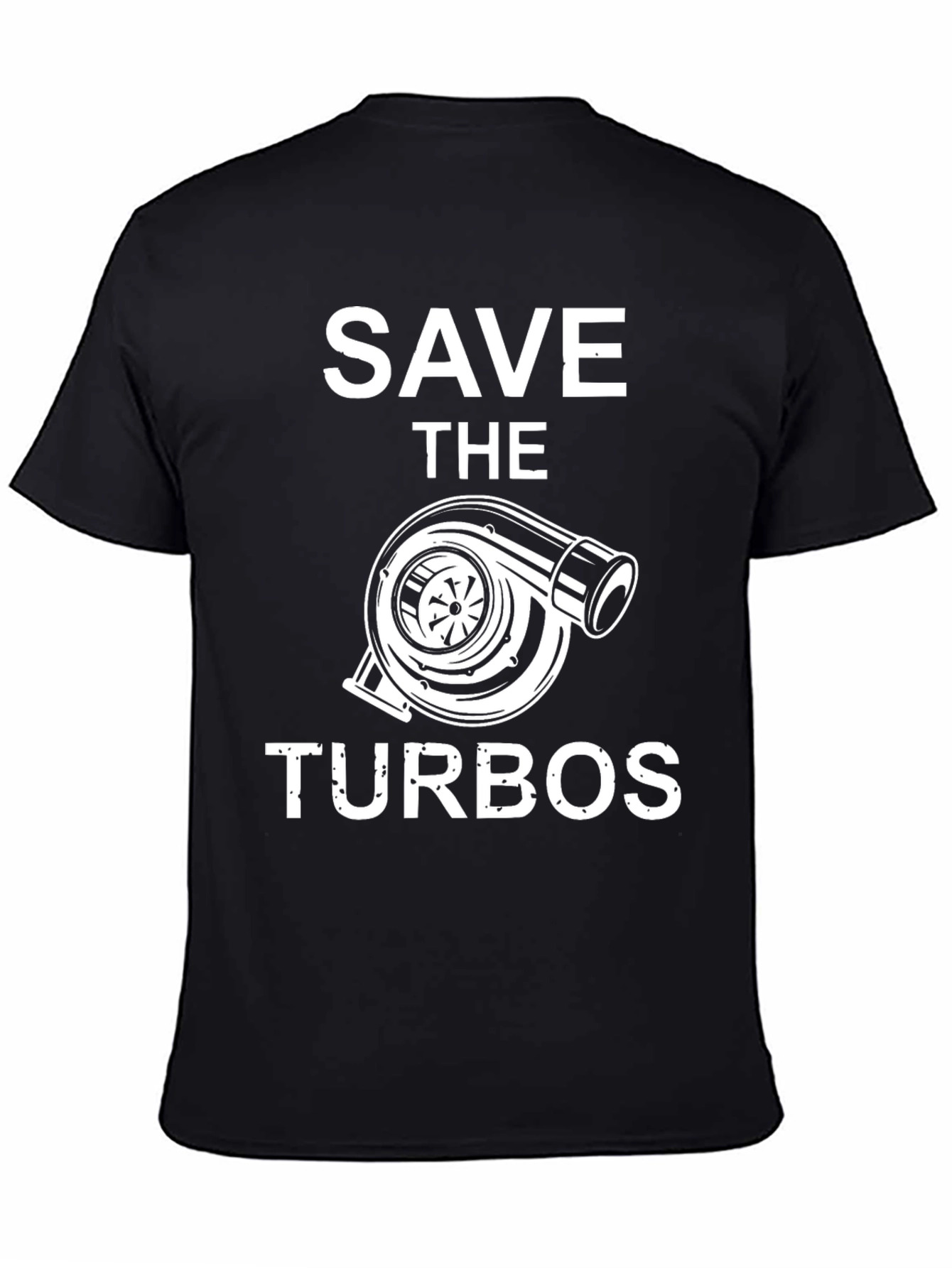 Save the Turbos Graphic Tee - Black Cotton Blend