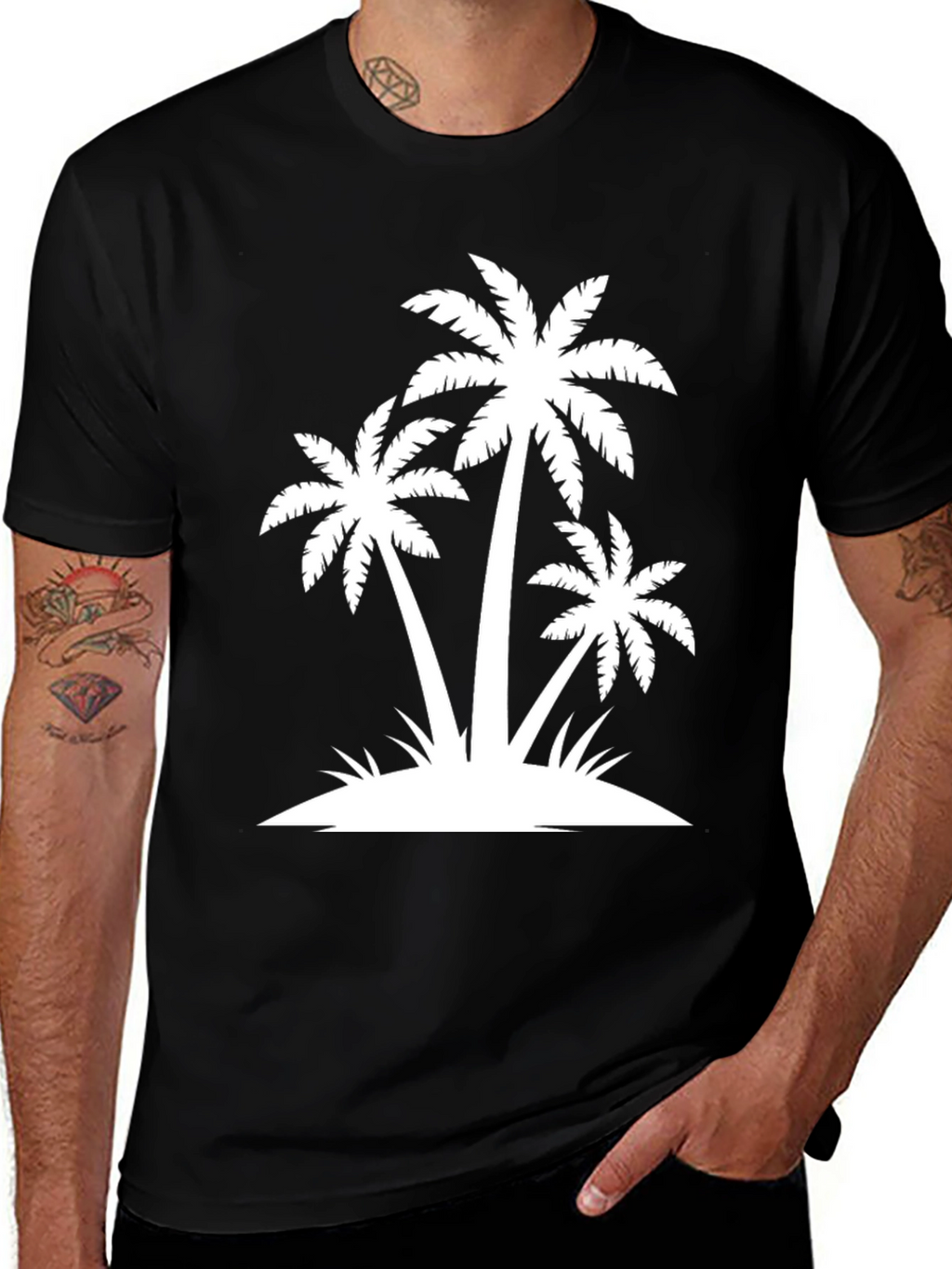 Palm Tree Graphic Tee - Island Vibes