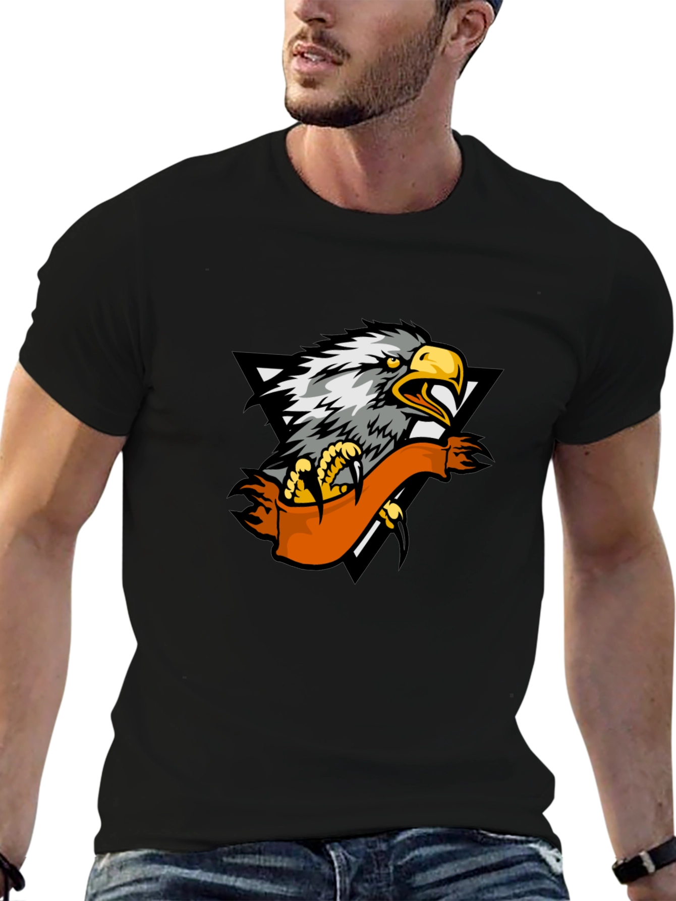 Eagle Graphic Black T-Shirt - Mens