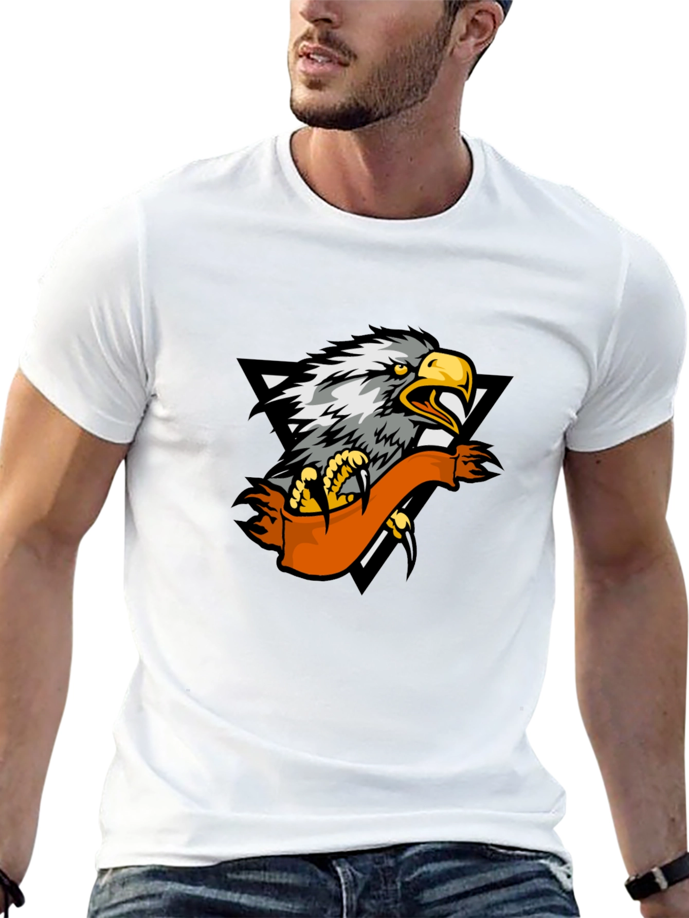Eagle Graphic Black T-Shirt - Mens