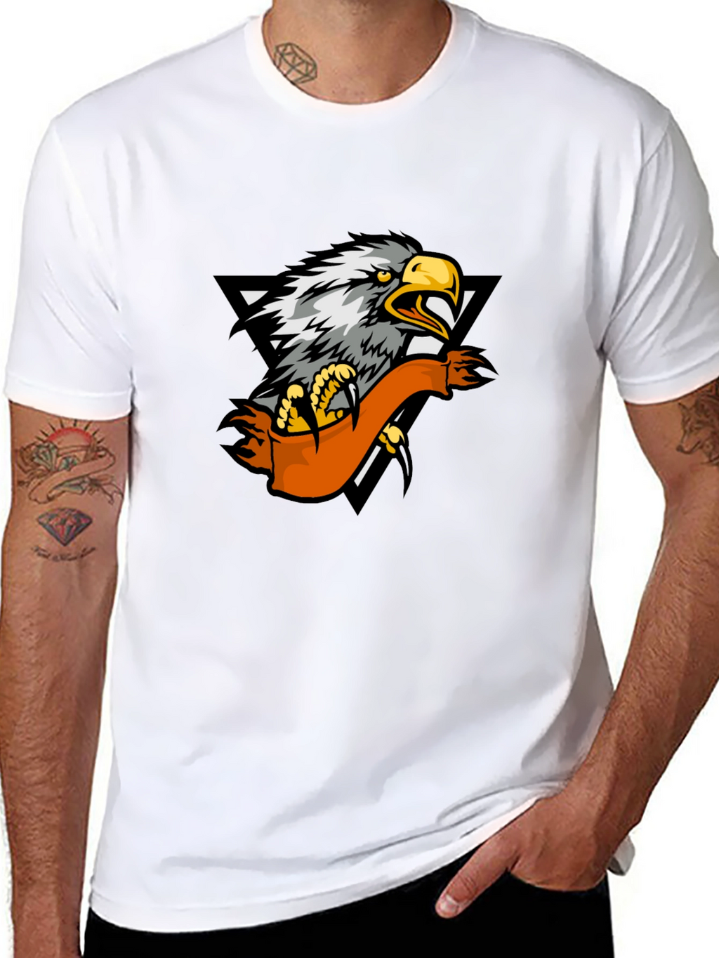 Eagle Graphic Black T-Shirt - Mens