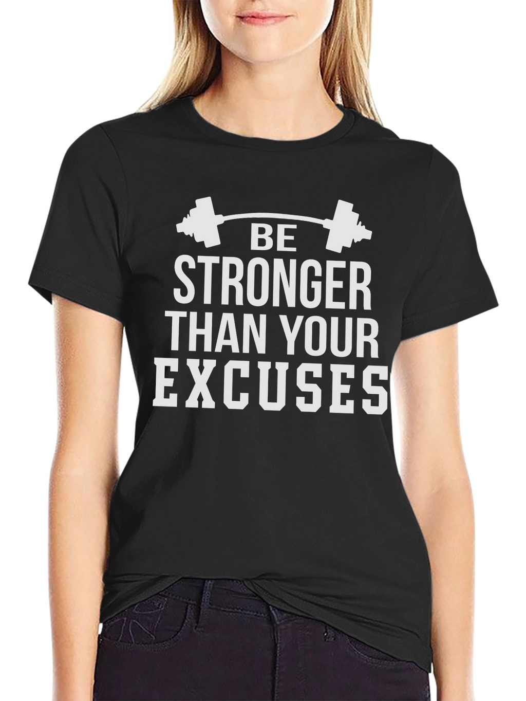 Motivational Workout T-Shirt: Be Stronger Than Your Excuses
