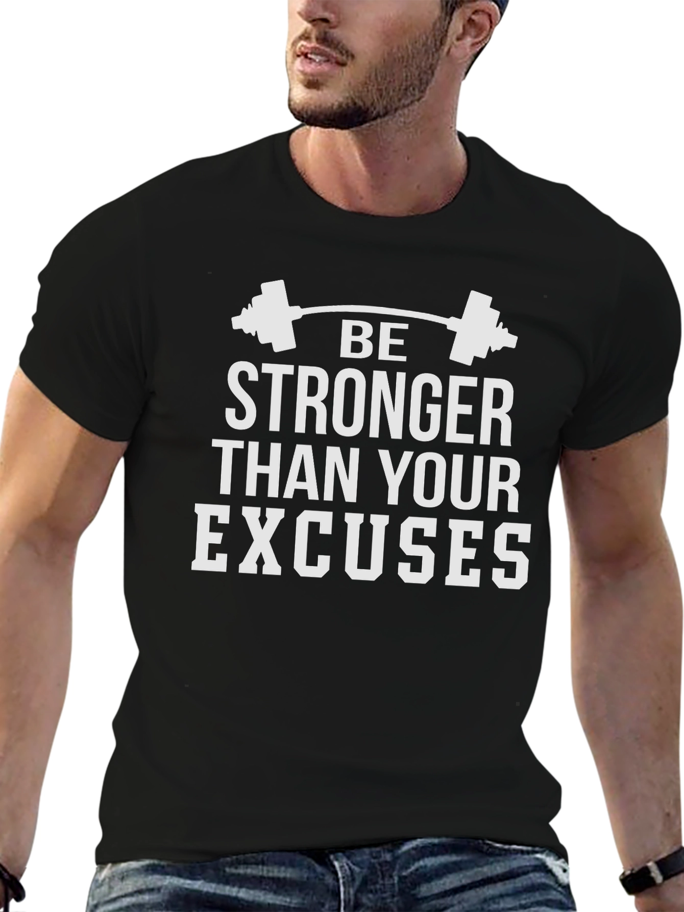 Motivational Workout T-Shirt: Be Stronger Than Your Excuses