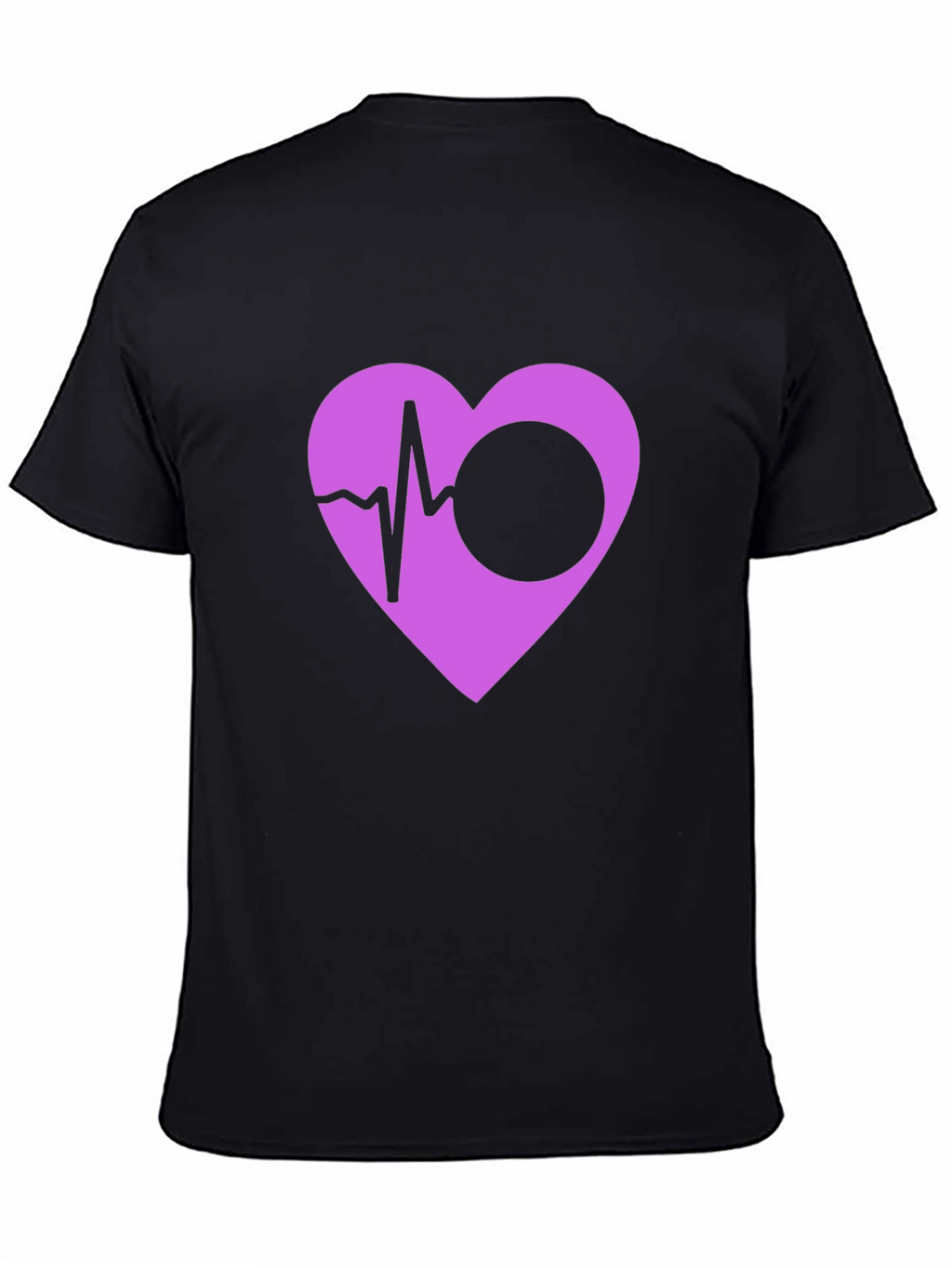 Heartbeat Heart Graphic Black T-Shirt