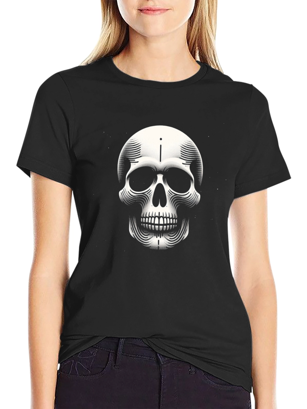 Skull Graphic Black T-Shirt - Edgy Streetwear