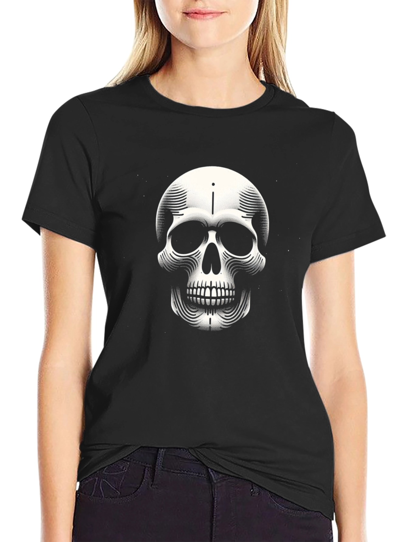 Skull Graphic Black T-Shirt - Edgy Streetwear