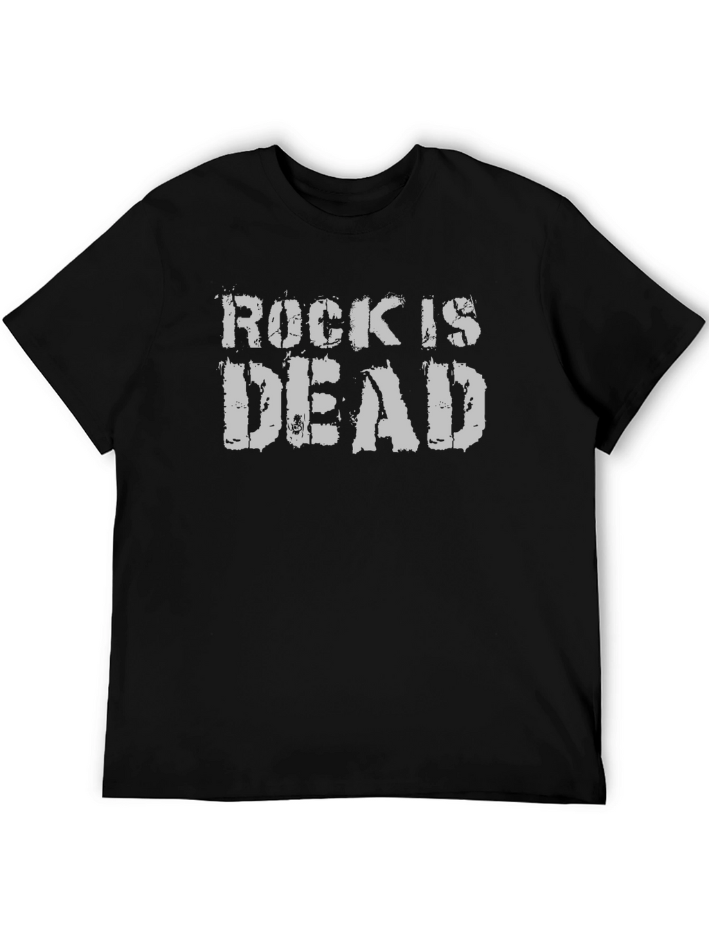 Rock Is Dead Graphic Tee - Black Cotton T-Shirt