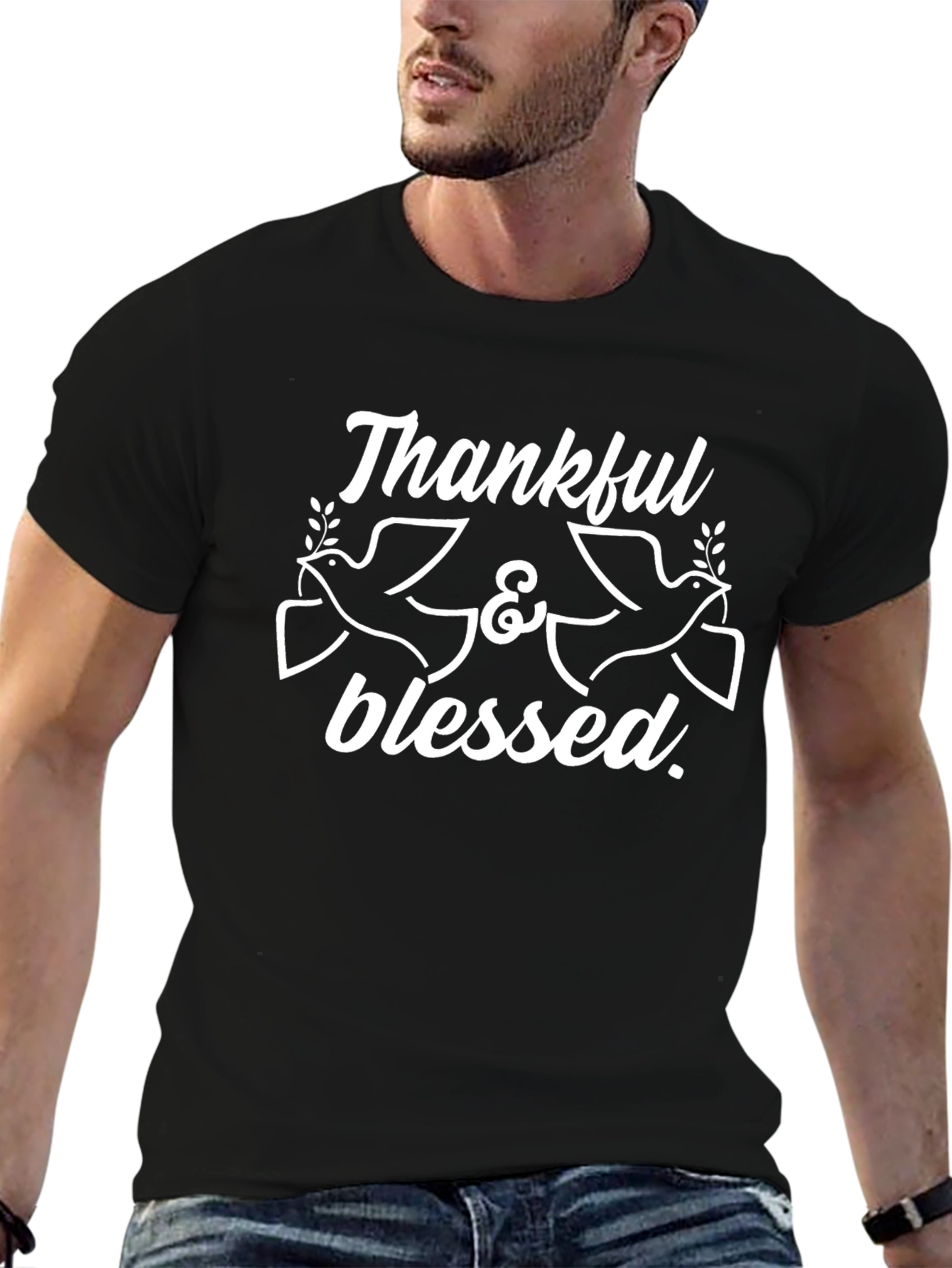 Thankful and Blessed Graphic T-Shirt