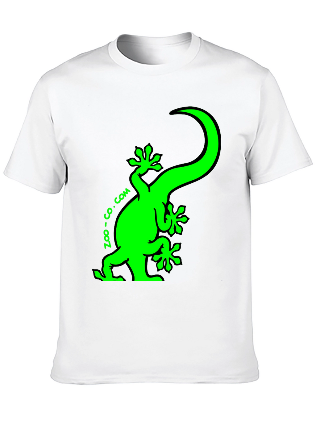 Zoo-co.com Gecko Graphic Tee - Fun Black T-Shirt