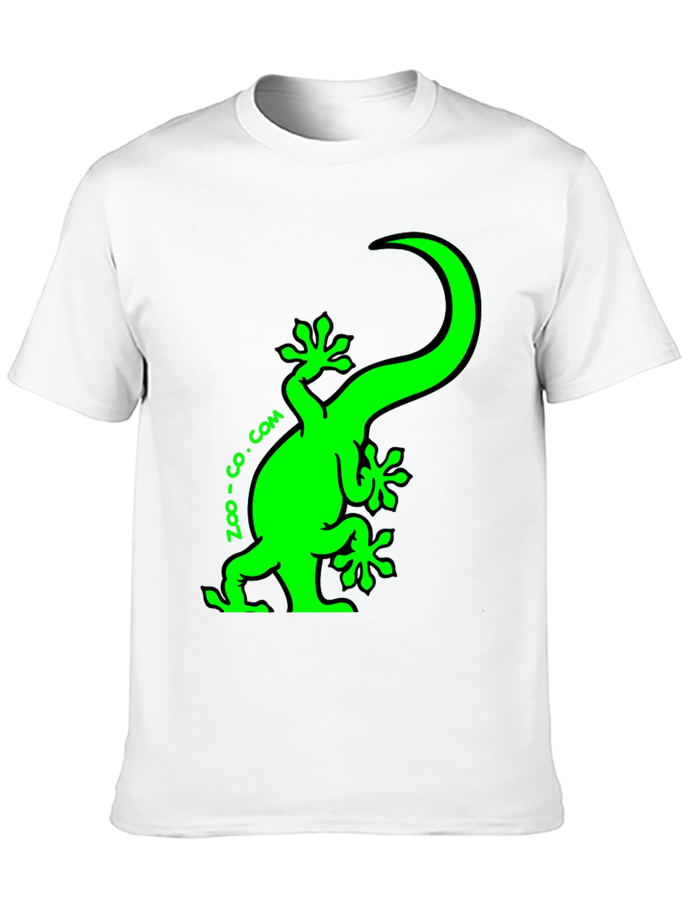 Zoo-co.com Gecko Graphic Tee - Fun Black T-Shirt
