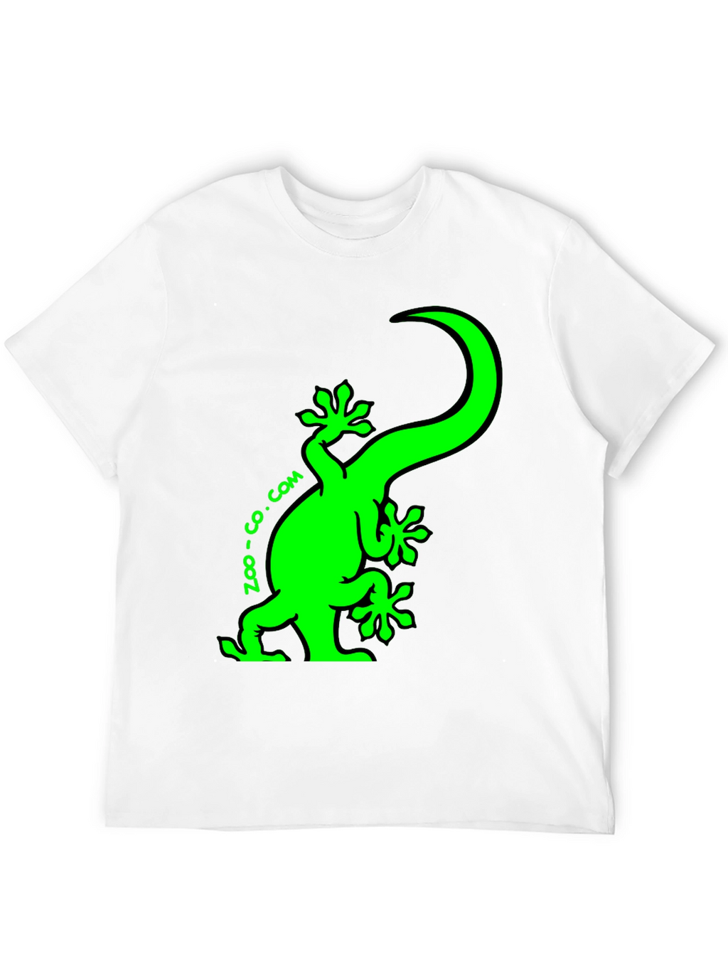 Zoo-co.com Gecko Graphic Tee - Fun Black T-Shirt
