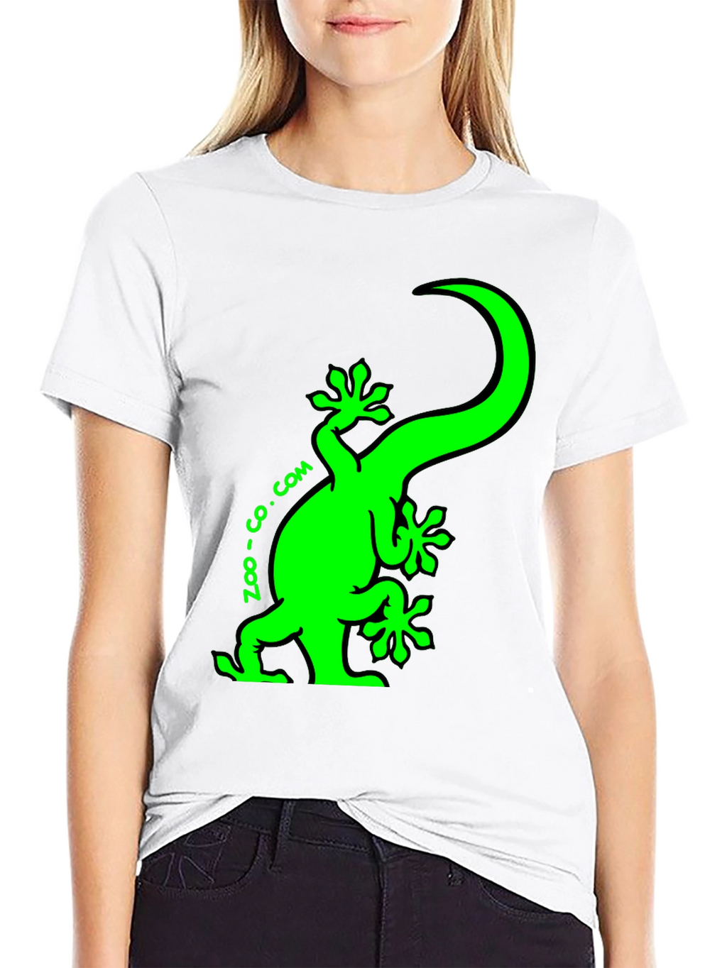 Zoo-co.com Gecko Graphic Tee - Fun Black T-Shirt
