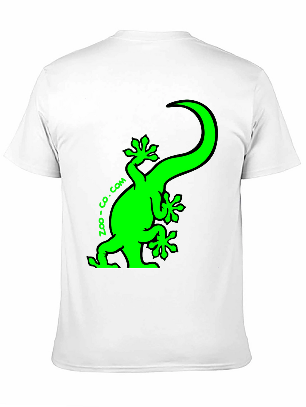 Zoo-co.com Gecko Graphic Tee - Fun Black T-Shirt