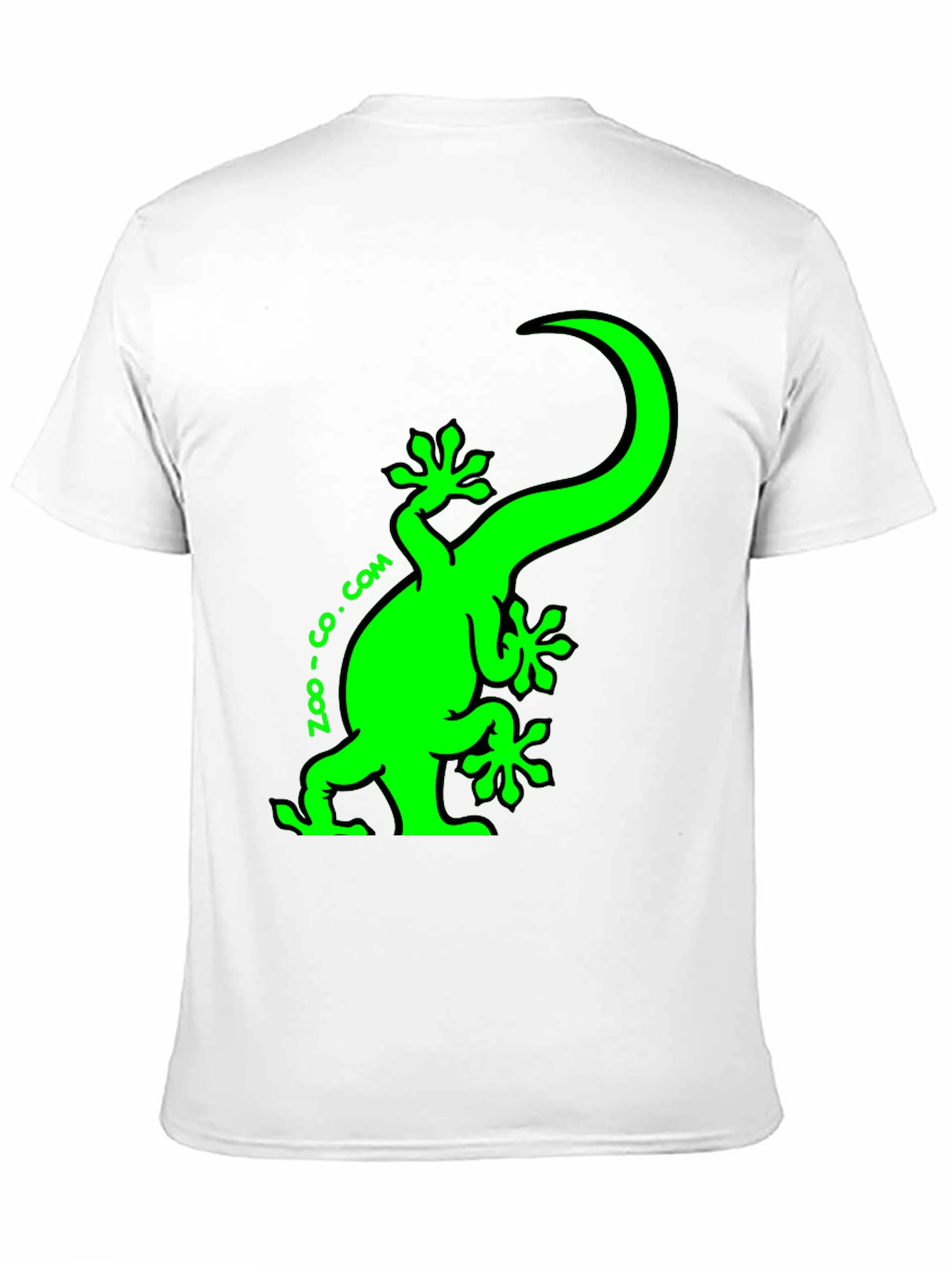Zoo-co.com Gecko Graphic Tee - Fun Black T-Shirt