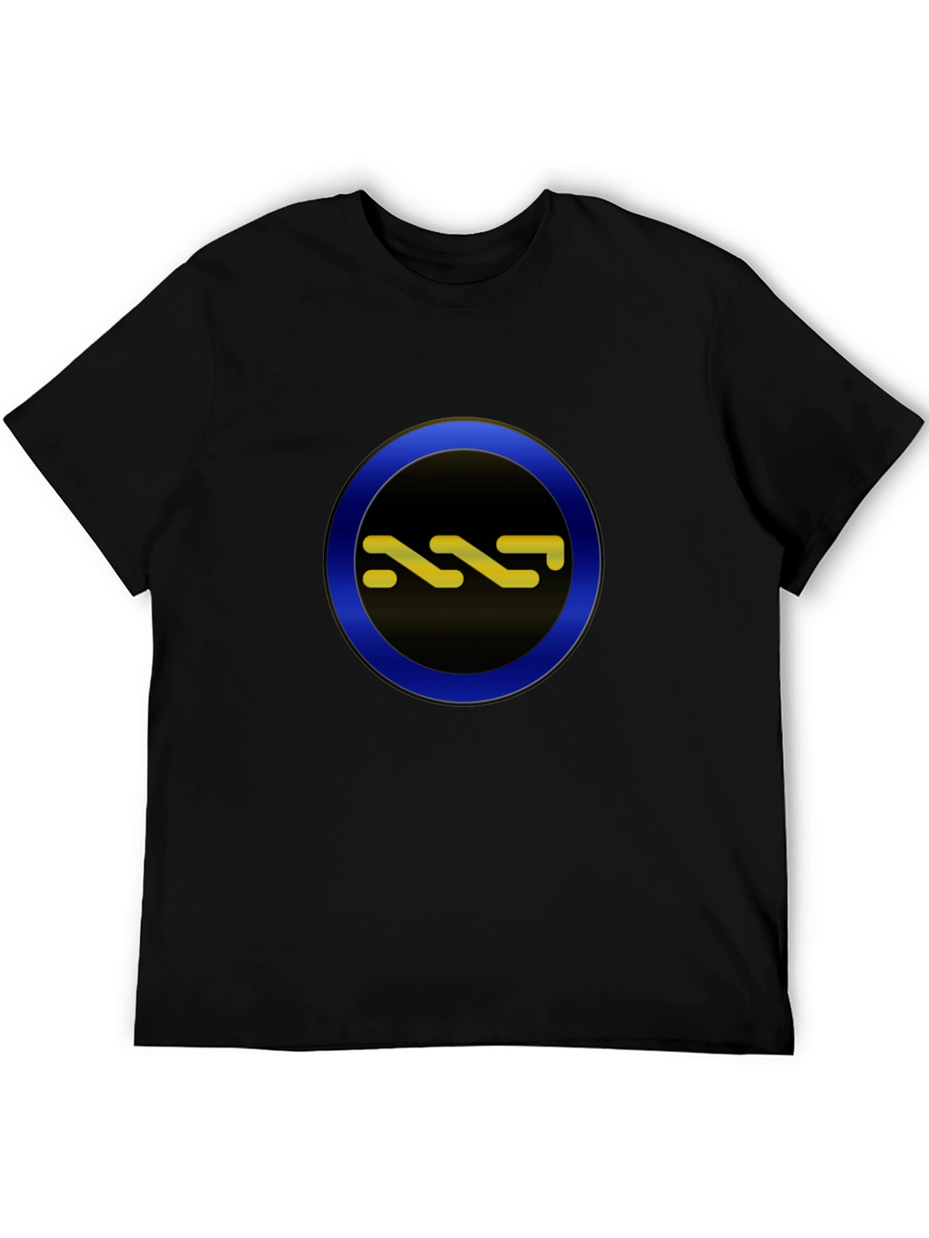 Stylish Black Tee with Circle Graphic